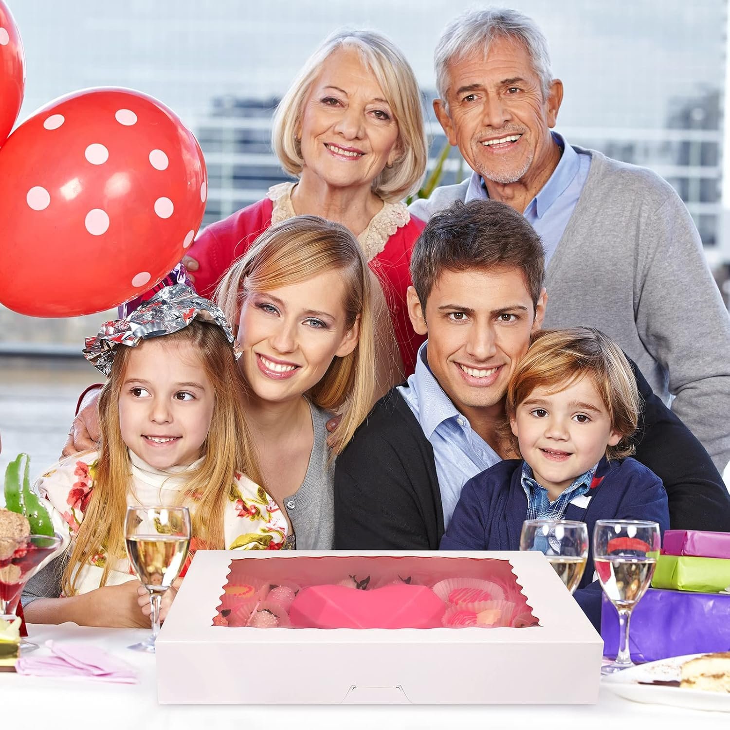 Caja de pastelería con ventana para 12 donas, 20-pack 16
