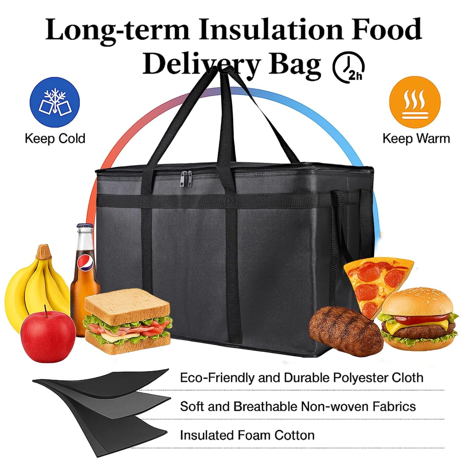 Logo Personalizado Bolsa Térmica Aislada para Entrega de Comida 3-Pack XXXL, Bolsas para Pizza, Bolsa de Entrega Rideshare, Transportador Frío/Caliente para Catering/Compras/Viajes/Coche, Proveedor de Marca Blanca. Logo Personalizado Bolsa Térmica Aislada para Entrega de Comida 3-Pack XXXL, Bolsas para Pizza, Bolsa de Entrega Rideshare, Transportador Frío/Caliente para Catering/Compras/Viajes/Coche, Proveedor de Marca Blanca.