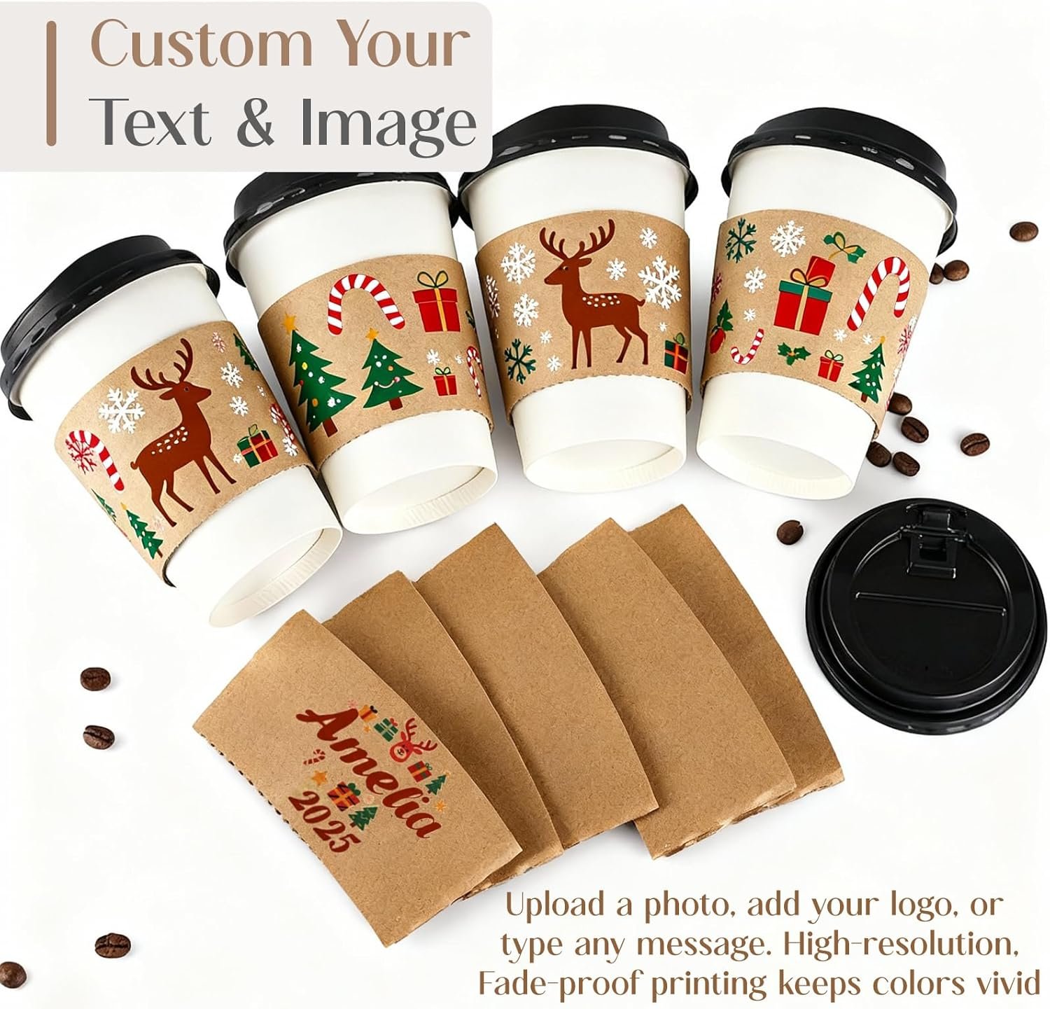 Logo Personalizado para mangas de café, manguitos desechables blancos o kraft, mangas de papel personalizadas para eventos, regalo de fiesta, boda, baby shower, aniversario 20/30/50/100pcs, Fabricante. Logo Personalizado para mangas de café, manguitos desechables blancos o kraft, mangas de papel personalizadas para eventos, regalo de fiesta, boda, baby shower, aniversario 20/30/50/100pcs, Fabricante.