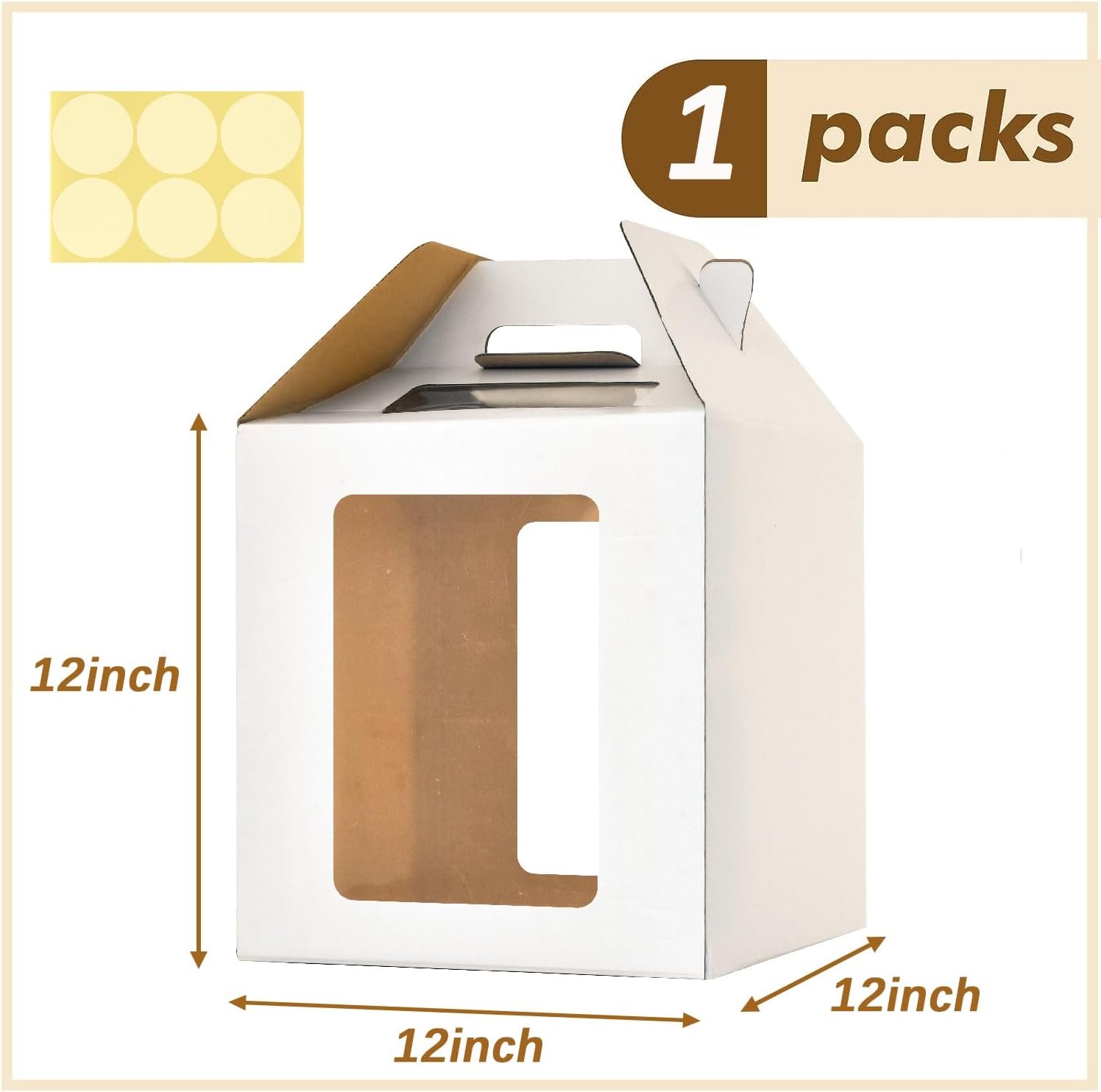 Logo Personalizado cajas para pasteles altas de 12x12x12 pulgadas con ventanas, portacakes de 10 y 12 pulgadas, caja grande para pasteles en capas, caja de pasteles duradera blanca (1 paquete) de Proveedor. Logo Personalizado cajas para pasteles altas de 12x12x12 pulgadas con ventanas, portacakes de 10 y 12 pulgadas, caja grande para pasteles en capas, caja de pasteles duradera blanca (1 paquete) de Proveedor.