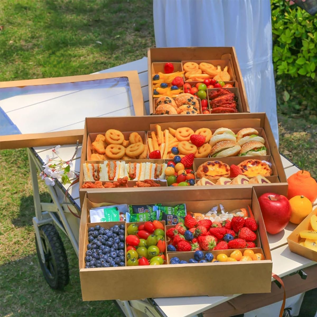 Cajas de pastelería con ventana, 10 unidades, 11.8x7.87x3.15 pulgadas, cajas de cartón para galletas, contenedores para llevar pasteles, tartas, muffins y pasteles, Marca Blanca, Proveedor.