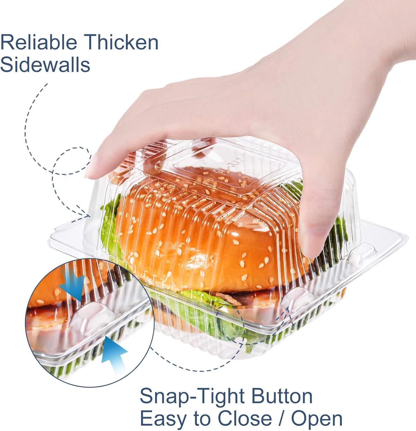 Logo Personalizado Contenedores de comida desechables, 100 unidades de bandejas de plástico transparente con tapa, ideales para postres, hamburguesas, porciones de pastel, galletas, ensaladas y snacks, disponible a través de nuestro Proveedor. Logo Personalizado Contenedores de comida desechables, 100 unidades de bandejas de plástico transparente con tapa, ideales para postres, hamburguesas, porciones de pastel, galletas, ensaladas y snacks, disponible a través de nuestro Proveedor.