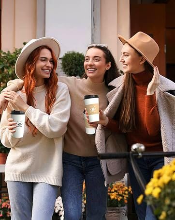 Tazas de café de 16 onzas con tapas y mangas, 100 unidades a granel para bebidas calientes, marca blanca personalizable, proveedor de tazas de papel desechables para café caliente.