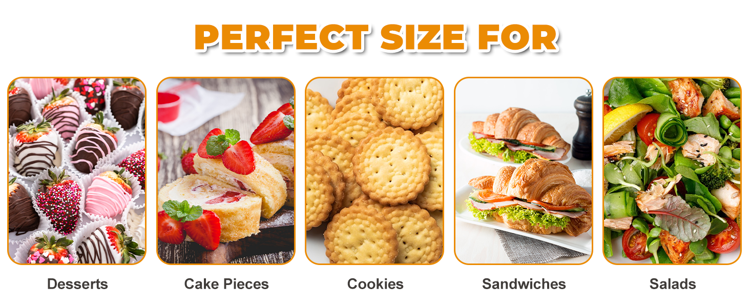 Contenedores plásticos transparentes con bisagra 40 unidades, cajas desechables para alimentos con tapa, ideales para postres, porciones de pastel, sándwiches, ensaladas y galletas (7.2 × 4.7 × 3 pulgadas) con Logo Personalizado, fabricación de alta calidad en Fábrica.