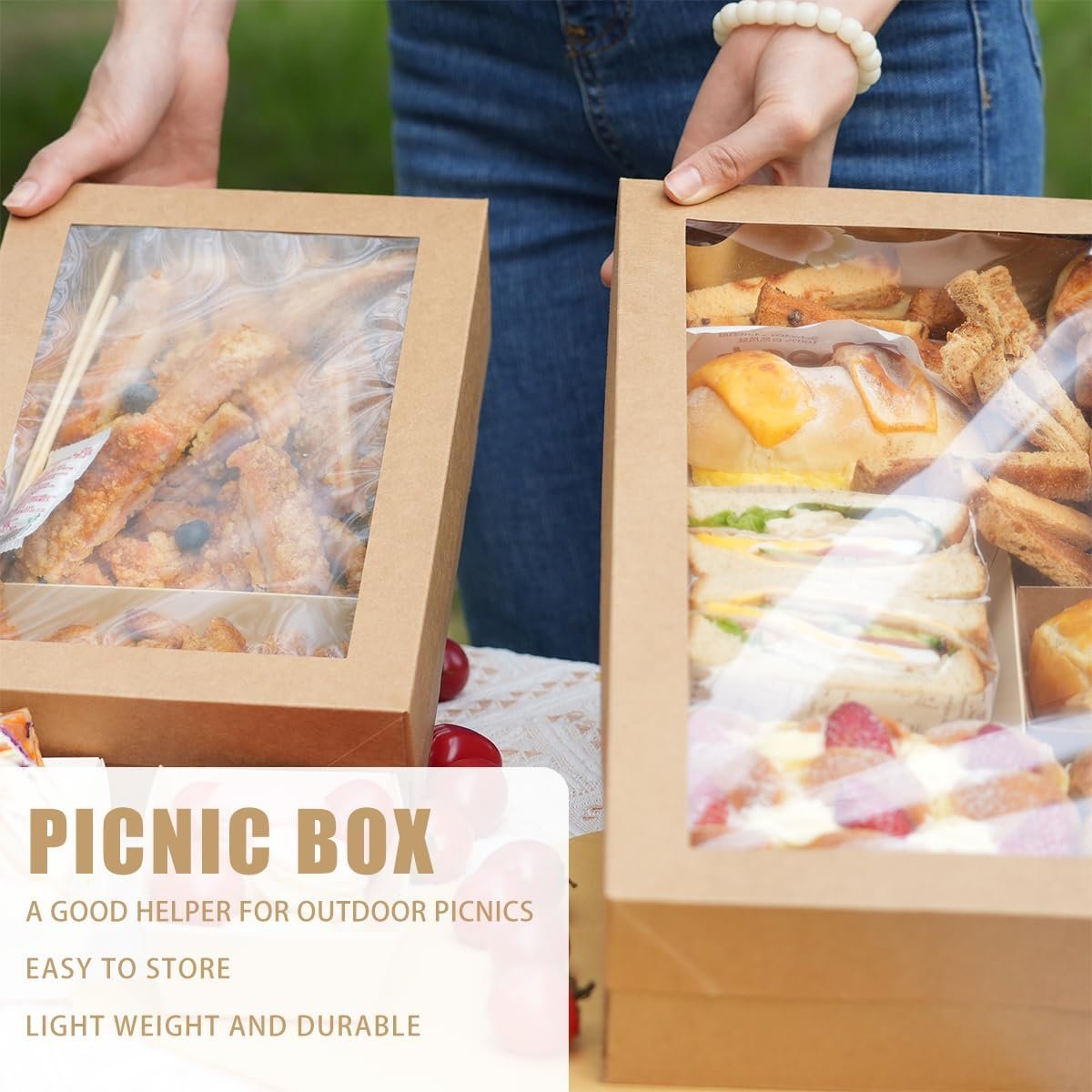 Cajas de pastelería con ventana, 17.7x12.2x3.15 pulgadas, cajas grandes para galletas, marca blanca y logotipo personalizado, proveedor de envases para tartas, pasteles, muffins y otros dulces.