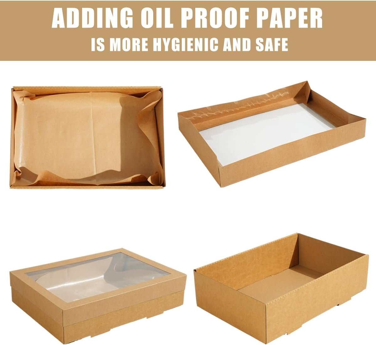 Cajas de pastelería con ventana, 17.7x12.2x3.15 pulgadas, cajas grandes para galletas, marca blanca y logotipo personalizado, proveedor de envases para tartas, pasteles, muffins y otros dulces.