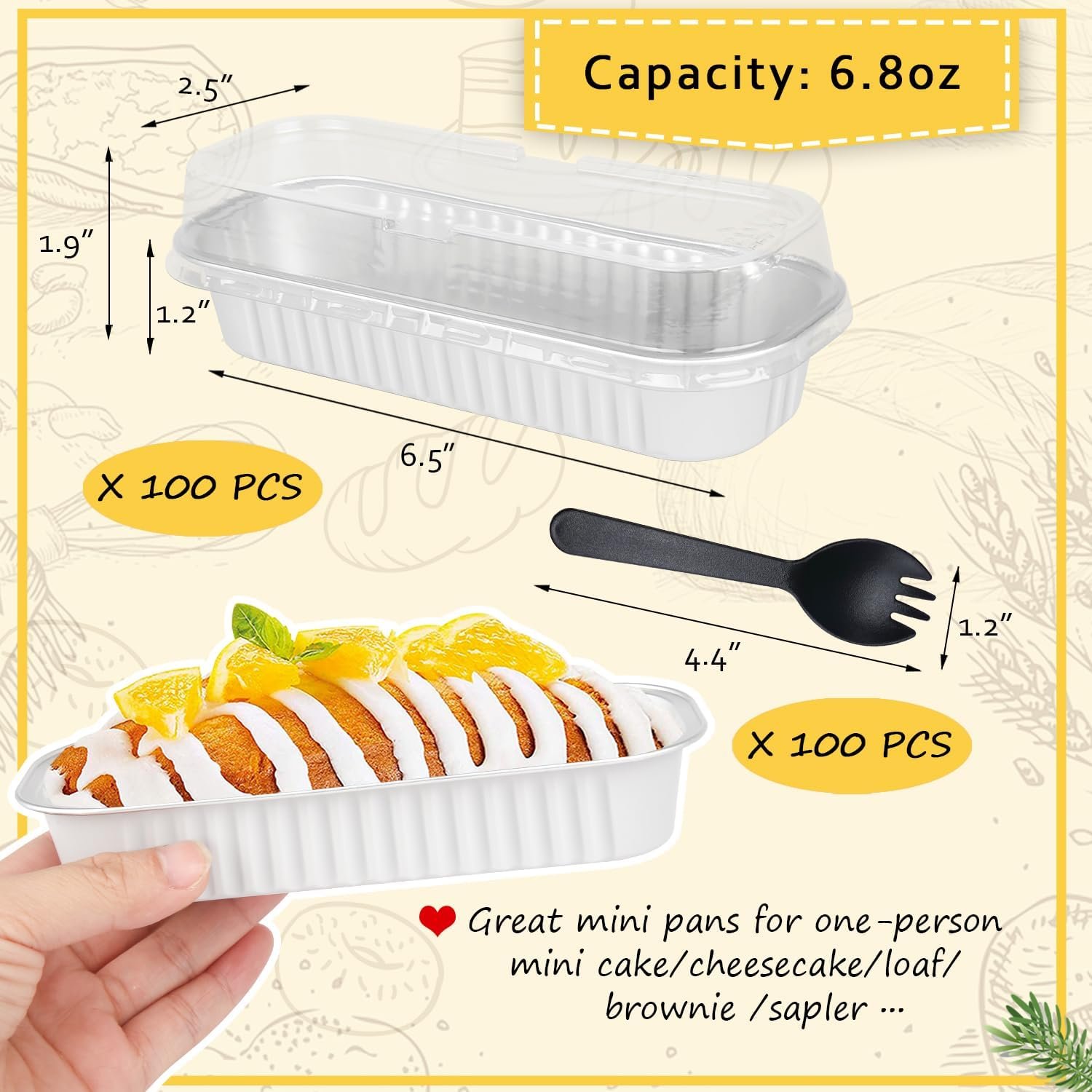Logo Personalizado Bandejas para Mini Panes Desechables 100 Unidades, Contenedores Rectangulares de Aluminio de 6.8oz para Pasteles, Marca Blanca para Muffins y Cupcakes, Proveedor de Envases para Repostería Logo Personalizado Bandejas para Mini Panes Desechables 100 Unidades, Contenedores Rectangulares de Aluminio de 6.8oz para Pasteles, Marca Blanca para Muffins y Cupcakes, Proveedor de Envases para Repostería