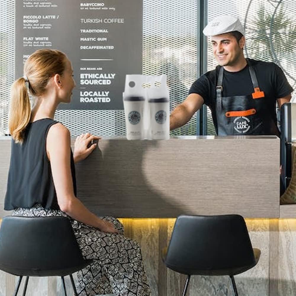 Logo Personalizado para Transportar Bebidas, Porta Vasos Transparente con Asa para Café, Té, Jugo, Bolsas Plásticas para Bebidas, Soluciones Portátiles para Llevar de Café/Restaurante/Bar (1 vaso, 100 Unidades) Proveedor