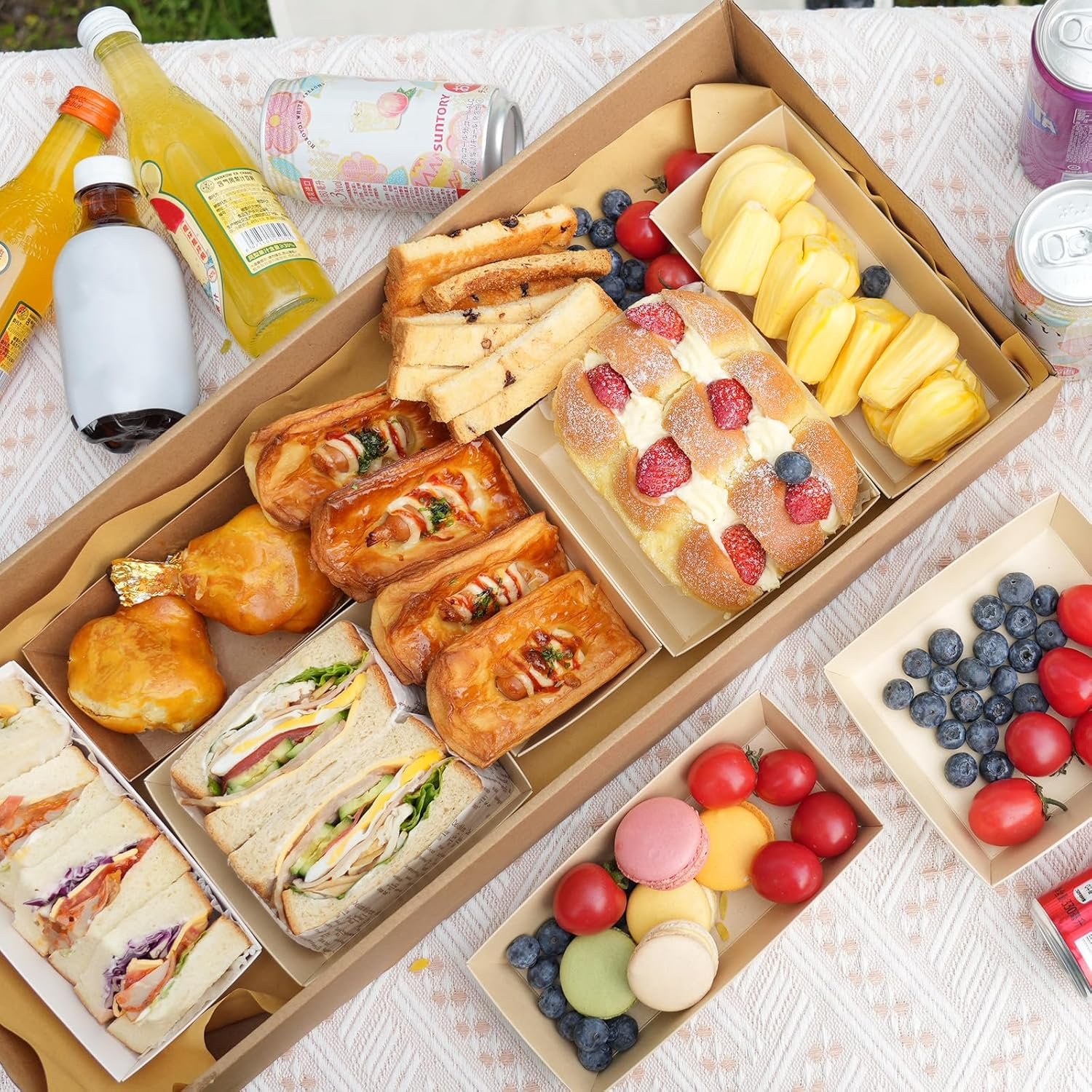 Logo Personalizado 10 Cajas Grandes para Pastelería con Ventana, 22x9.8x3.15 Pulgadas, Cajas de Cartón para Galletas, Marca Blanca para Regalos, Hornear Pasteles, Muffins y Postres, Proveedor de Empaques.