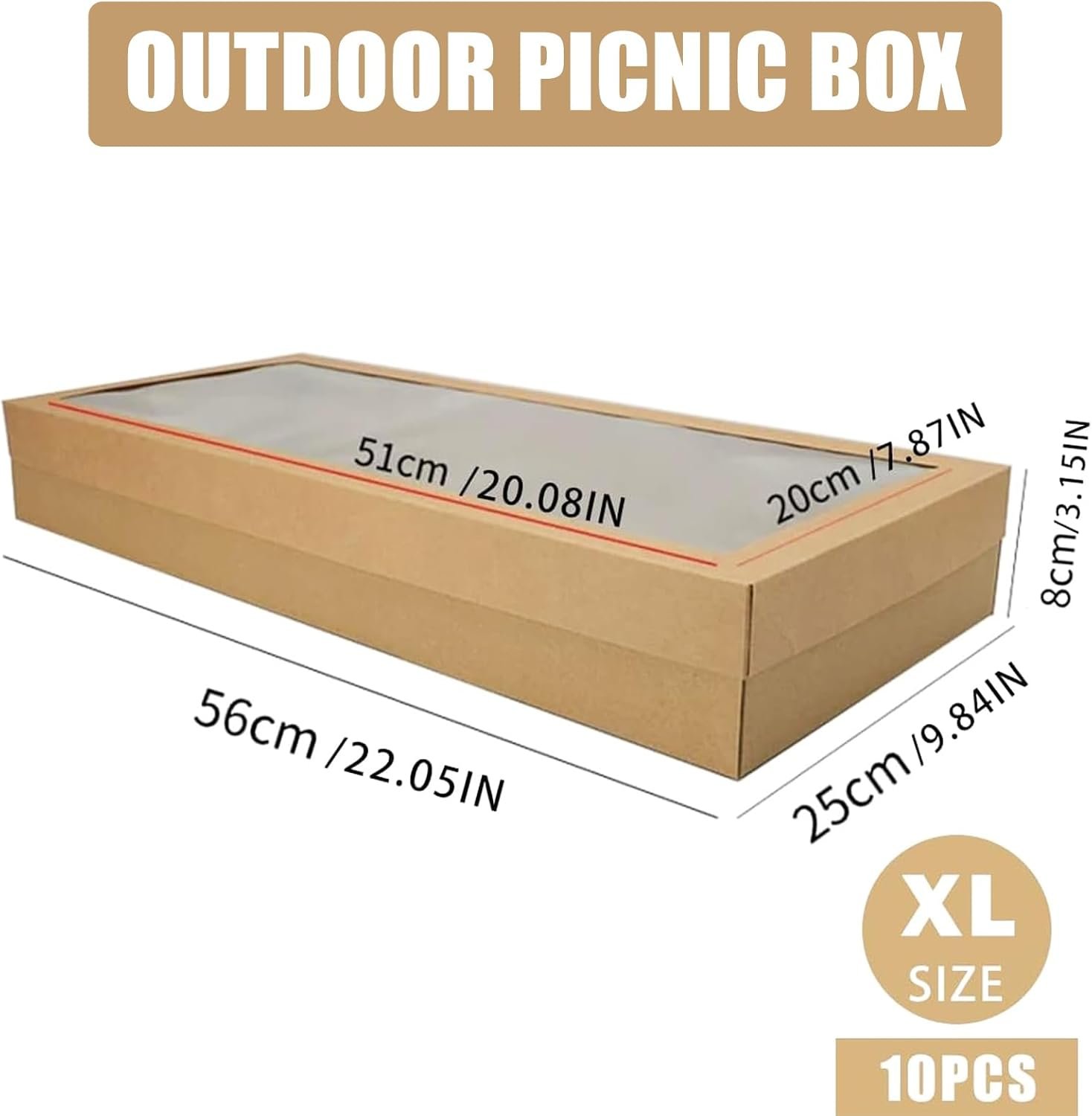 Logo Personalizado 10 Cajas Grandes para Pastelería con Ventana, 22x9.8x3.15 Pulgadas, Cajas de Cartón para Galletas, Marca Blanca para Regalos, Hornear Pasteles, Muffins y Postres, Proveedor de Empaques.