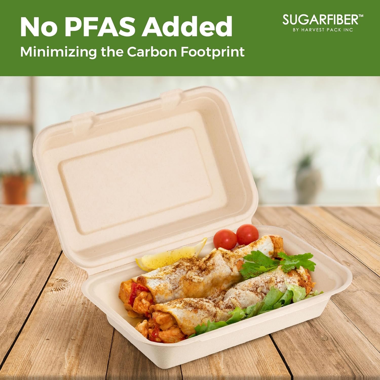 Logo Personalizado Envases Compostables de 50 Unidades 9 x 6