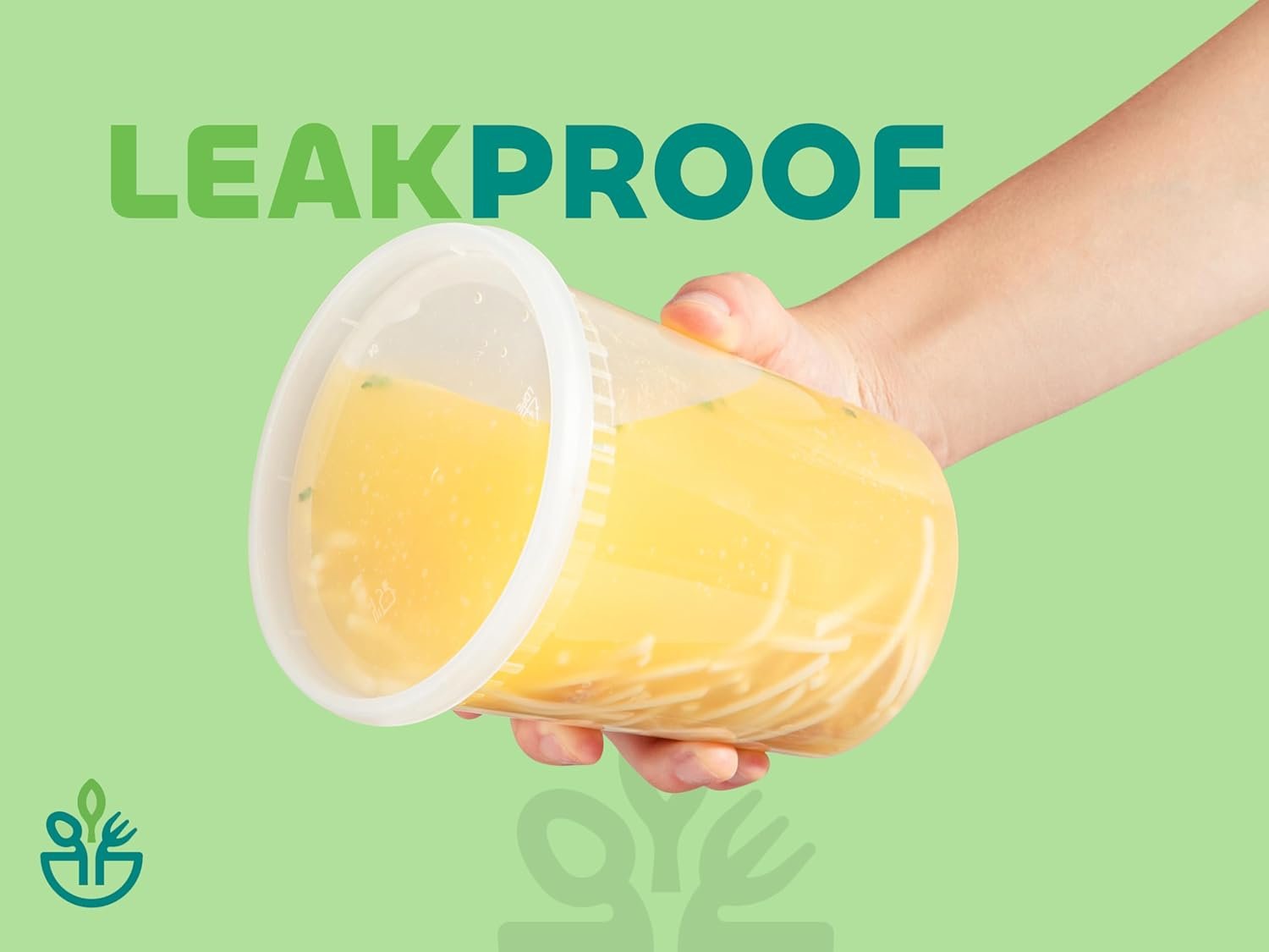 Contenedores de Almacenamiento de Comida Deli con Tapa - (48 Sets) 24-32 Oz Quart y 24-16 Oz Pint Tamaño Plástico Airtight para Comidas para Llevar, Sin BPA, Apto para Lavavajillas y Microondas - Marca Blanca de Proveedor