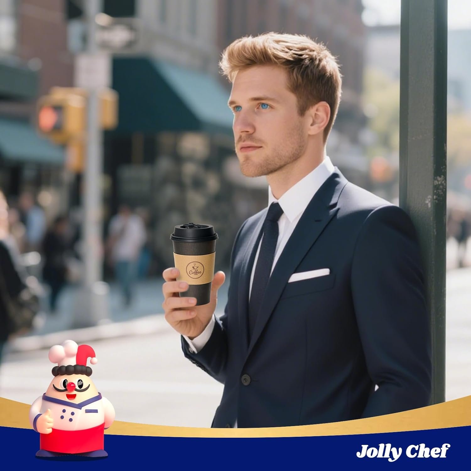 Tazas de café desechables de 16 oz 100 pack con logo personalizado, tazas negras de papel caliente con tapas, mangas y agitadores para todo tipo de bebidas, proveedor especializado.