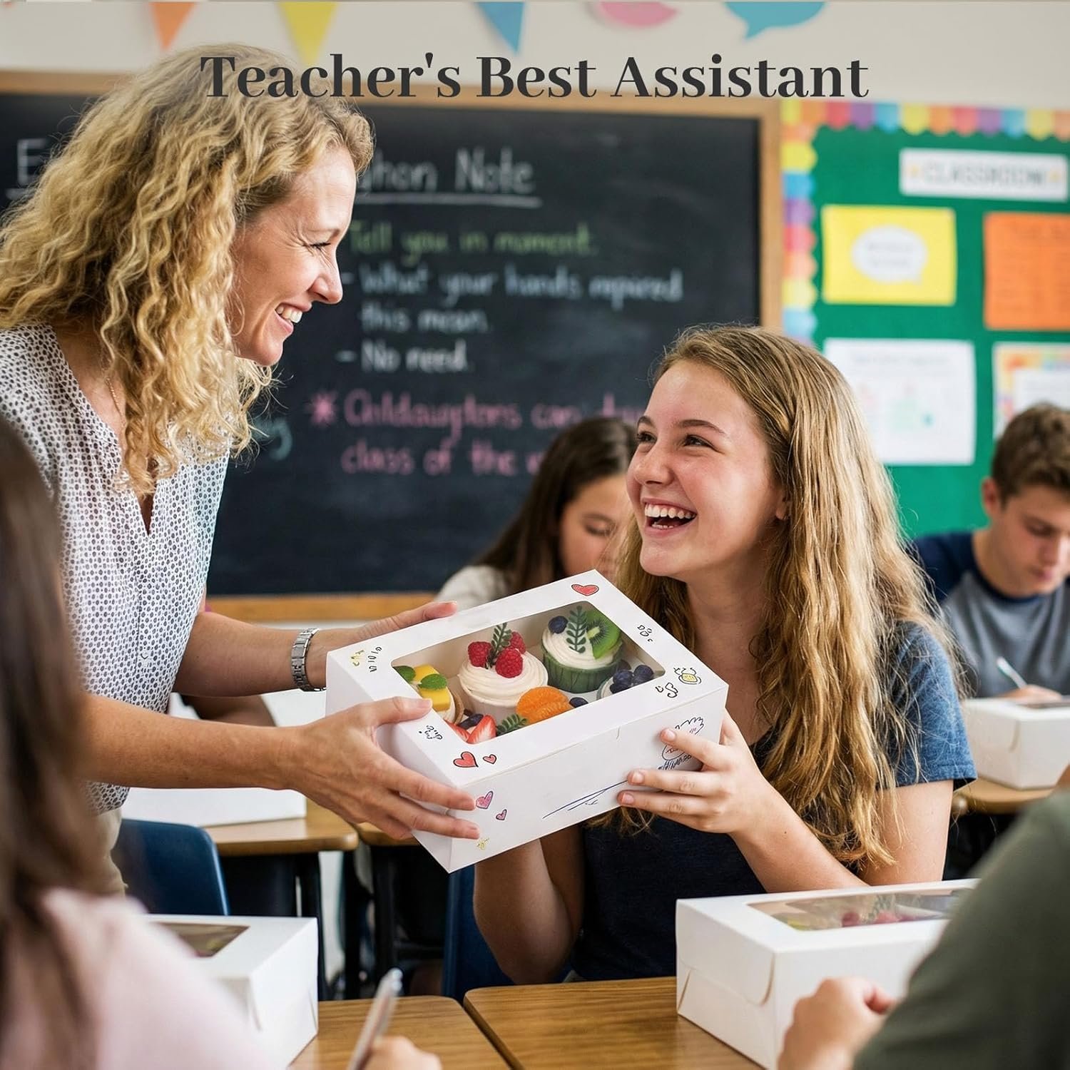 Cajas de Cupcakes Blancas de 6 Cuenta con Ventana, 6 Sets para Transportar 36 Dulces, Marca Blanca y Logo Personalizado, Proveedor de Suministros para Fiestas Cumpleaños.
