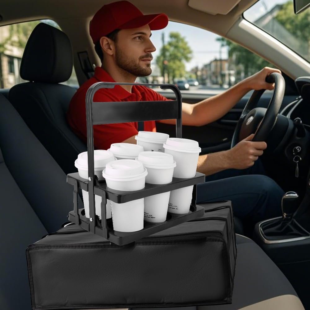 Logo Personalizado para Bolsas Térmicas de Pizza para Entrega, Transportador de Bebidas Portátil de Plástico, Bolsa Térmica de 20