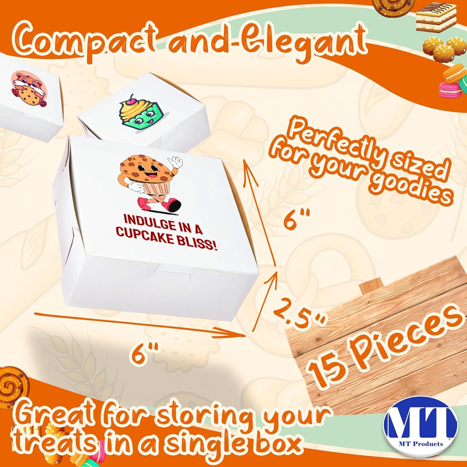 Logo Personalizado Cajas de pastelería impresas a medida - 6