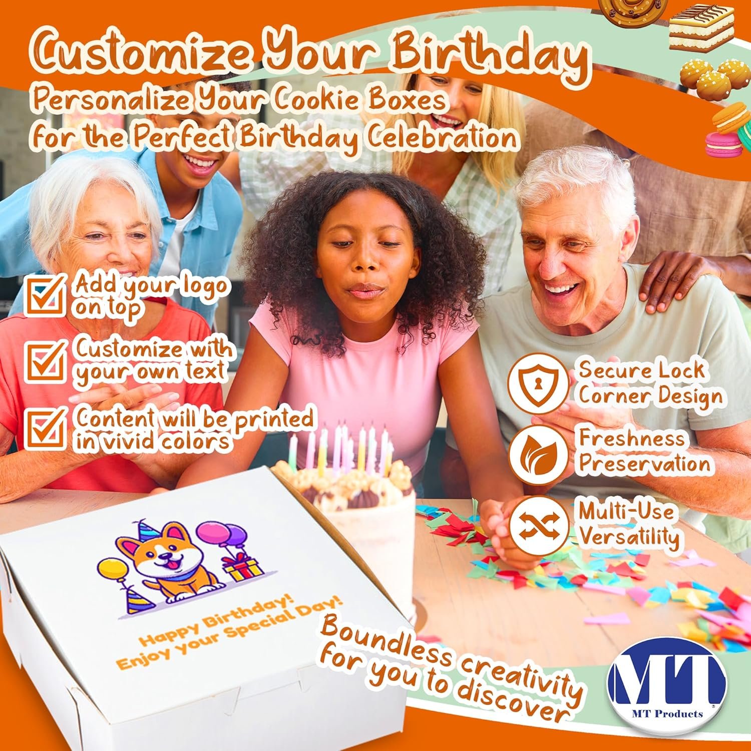 Logo Personalizado Cajas de pastelería impresas a medida - 6