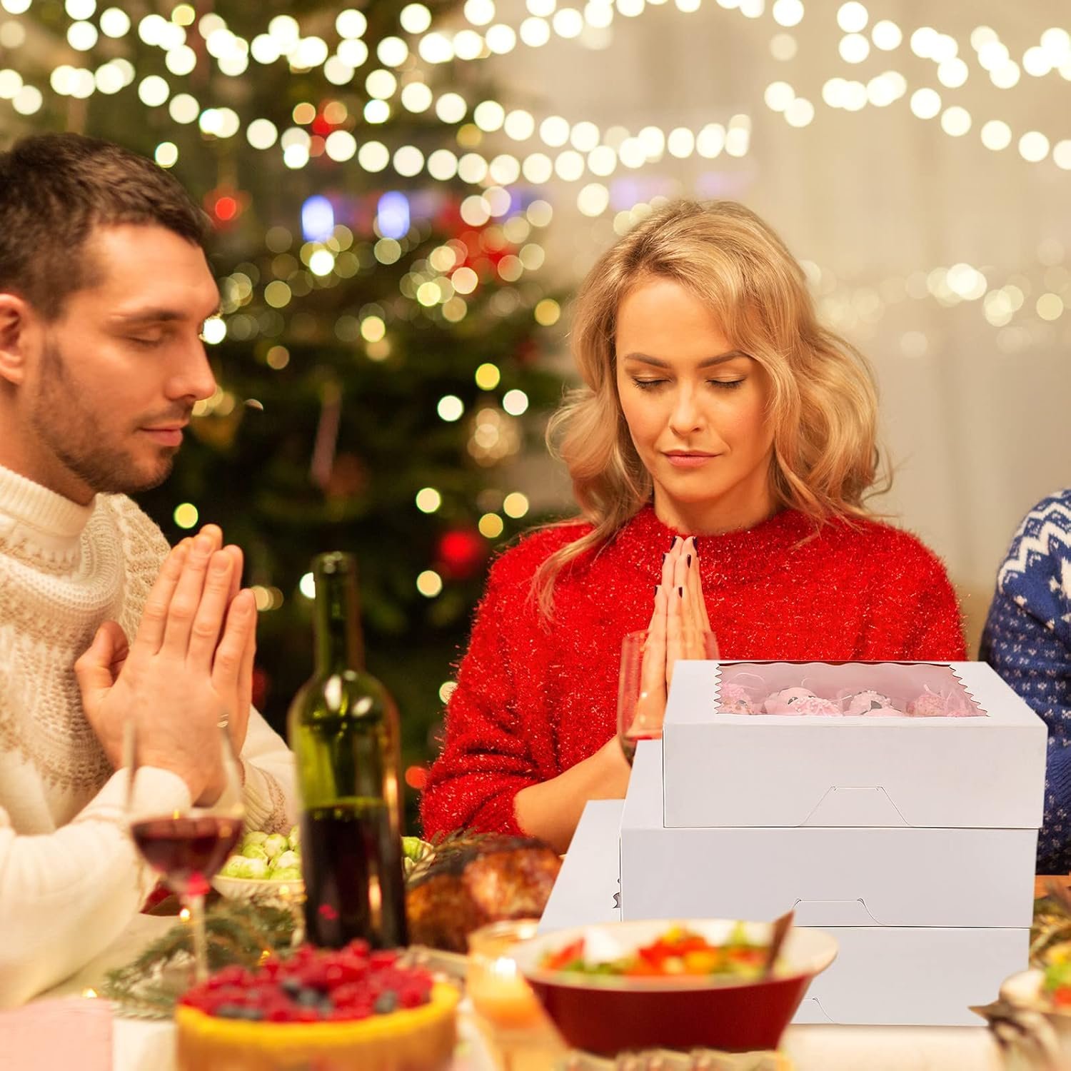 Caja para pasteles con ventana, 20 unidades, 9