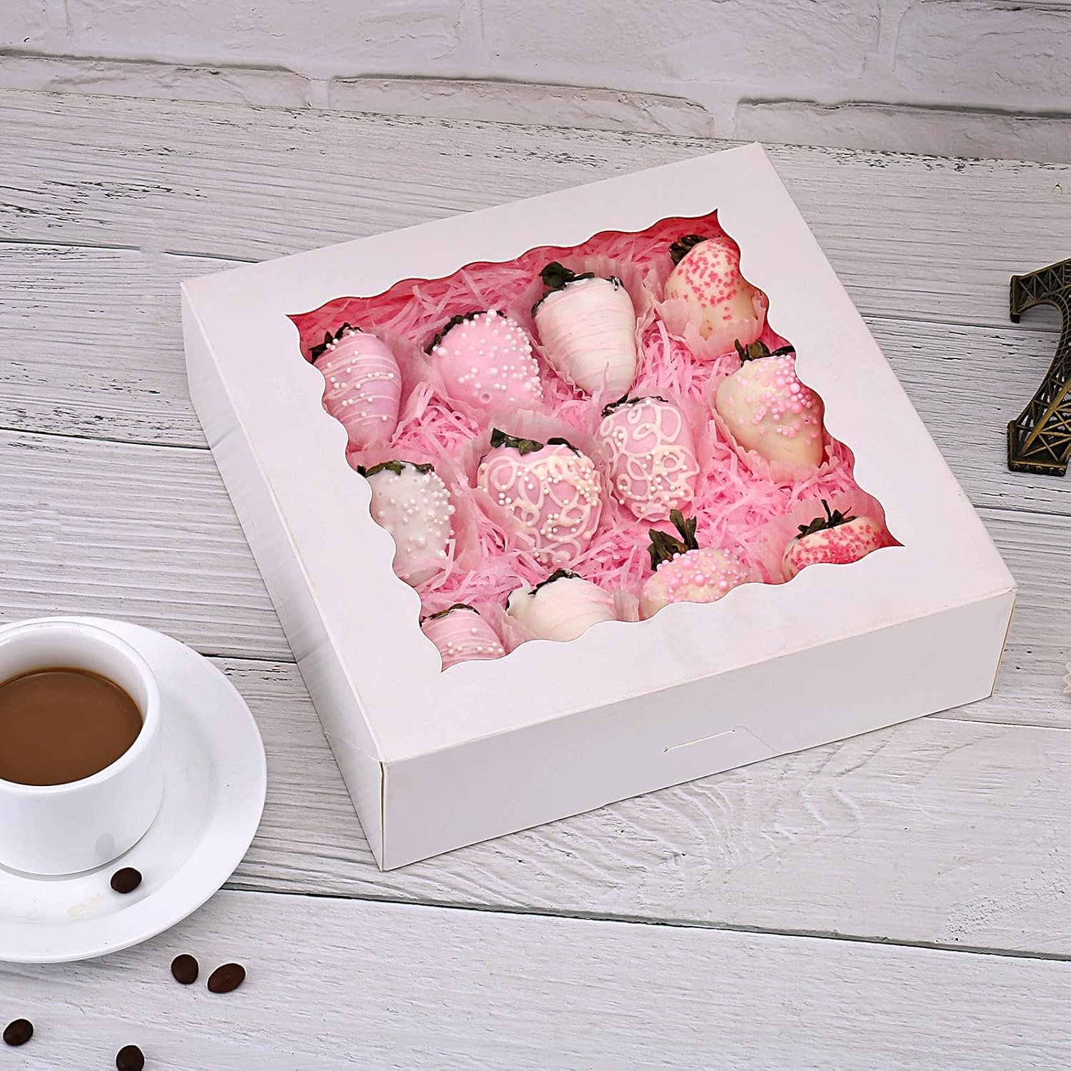 Caja para pasteles con ventana, 20 unidades, 9