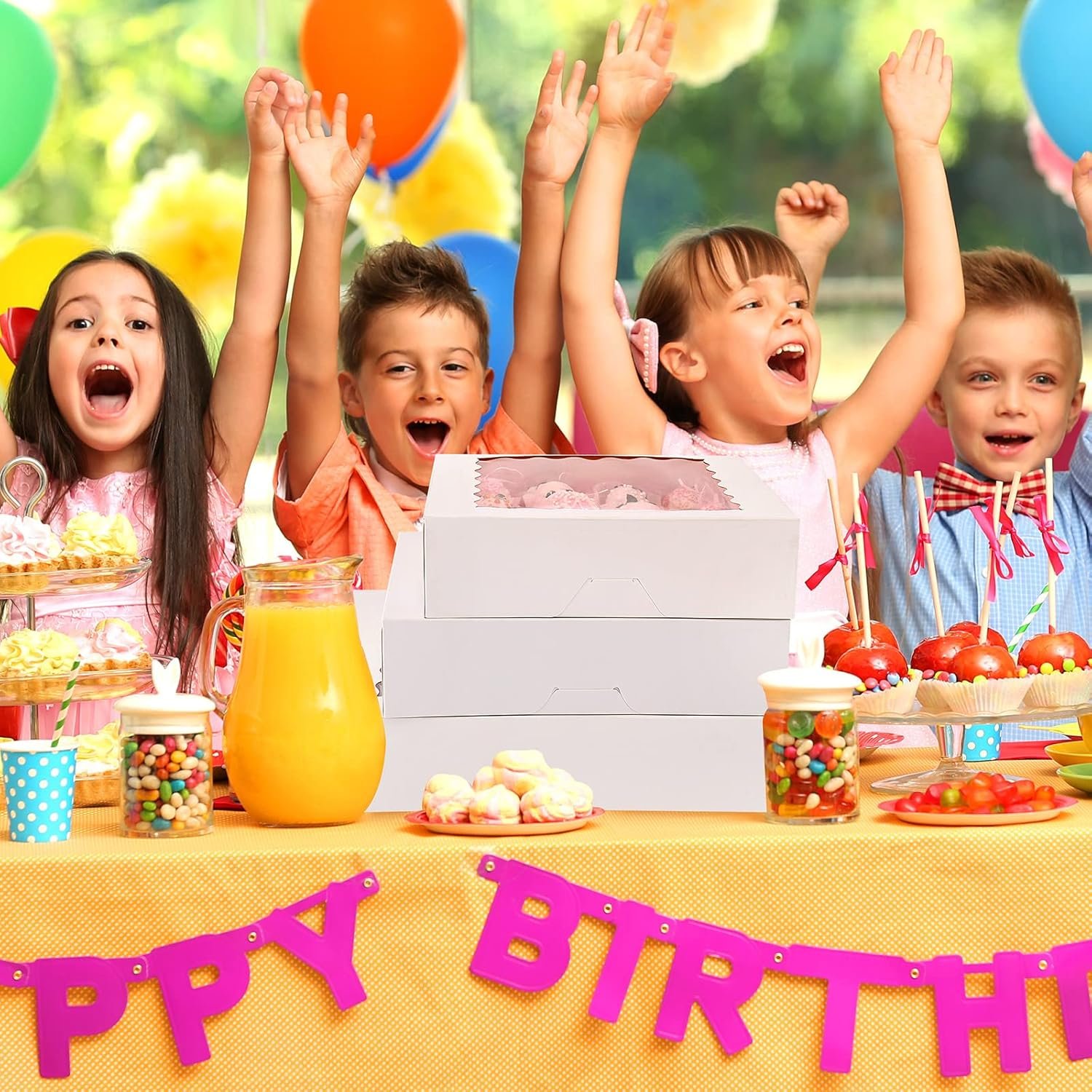 Caja para pasteles con ventana, 20 unidades, 9