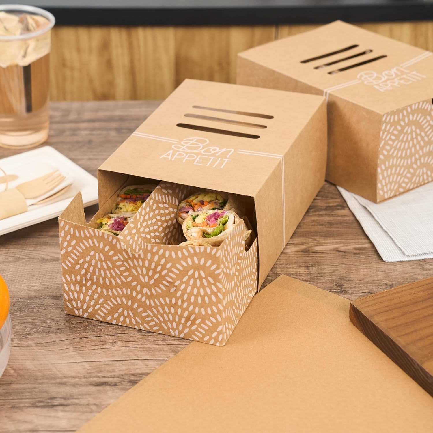 Logo Personalizado Cajas de Cartón para Sándwiches Desechables 100 Unidades 8.3 x 5.7 x 3.7 Pulgadas Marca Blanca Proveedor de Envases Alimentarios Logo Personalizado Cajas de Cartón para Sándwiches Desechables 100 Unidades 8.3 x 5.7 x 3.7 Pulgadas Marca Blanca Proveedor de Envases Alimentarios
