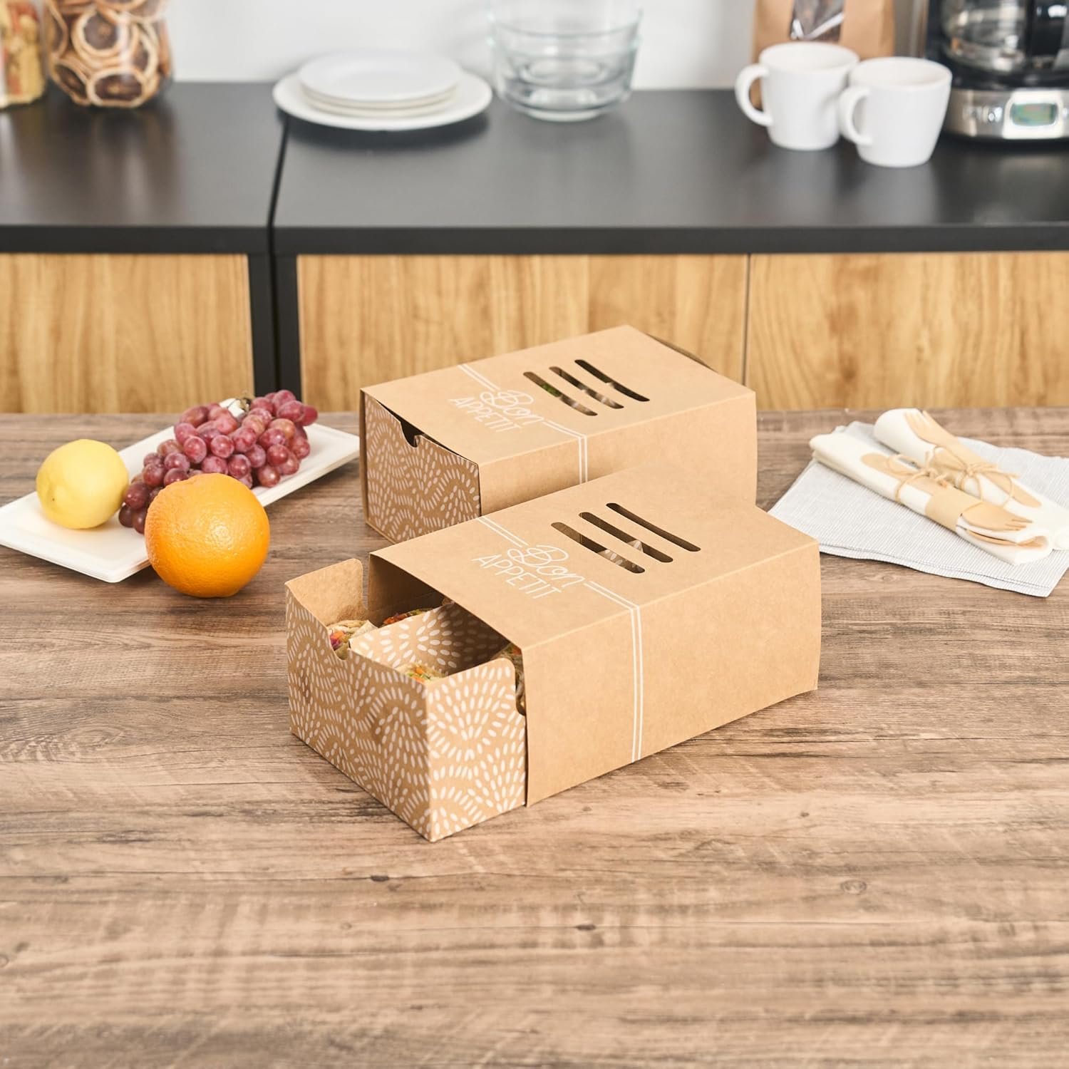 Logo Personalizado Cajas de Cartón para Sándwiches Desechables 100 Unidades 8.3 x 5.7 x 3.7 Pulgadas Marca Blanca Proveedor de Envases Alimentarios Logo Personalizado Cajas de Cartón para Sándwiches Desechables 100 Unidades 8.3 x 5.7 x 3.7 Pulgadas Marca Blanca Proveedor de Envases Alimentarios