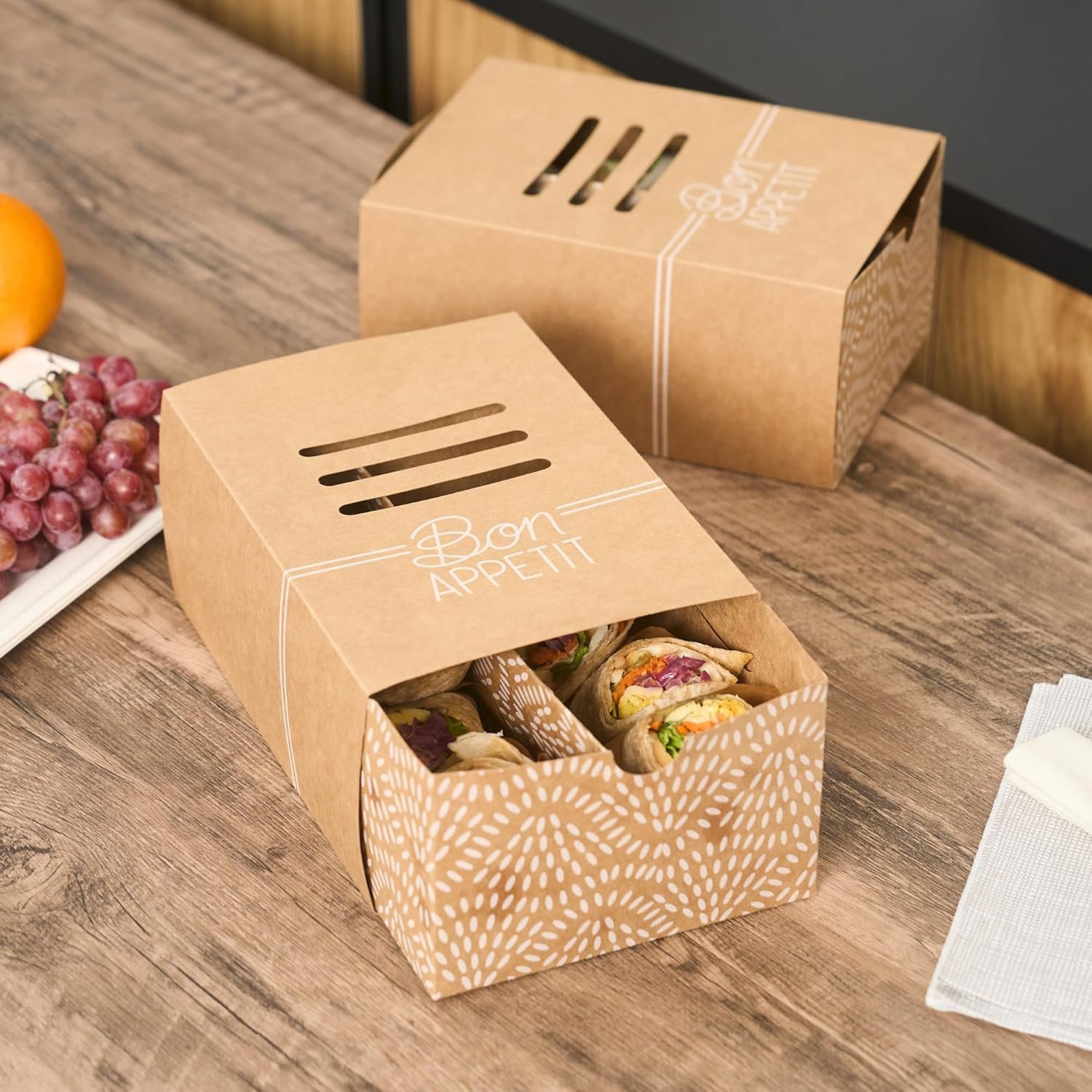Logo Personalizado Cajas de Cartón para Sándwiches Desechables 100 Unidades 8.3 x 5.7 x 3.7 Pulgadas Marca Blanca Proveedor de Envases Alimentarios Logo Personalizado Cajas de Cartón para Sándwiches Desechables 100 Unidades 8.3 x 5.7 x 3.7 Pulgadas Marca Blanca Proveedor de Envases Alimentarios
