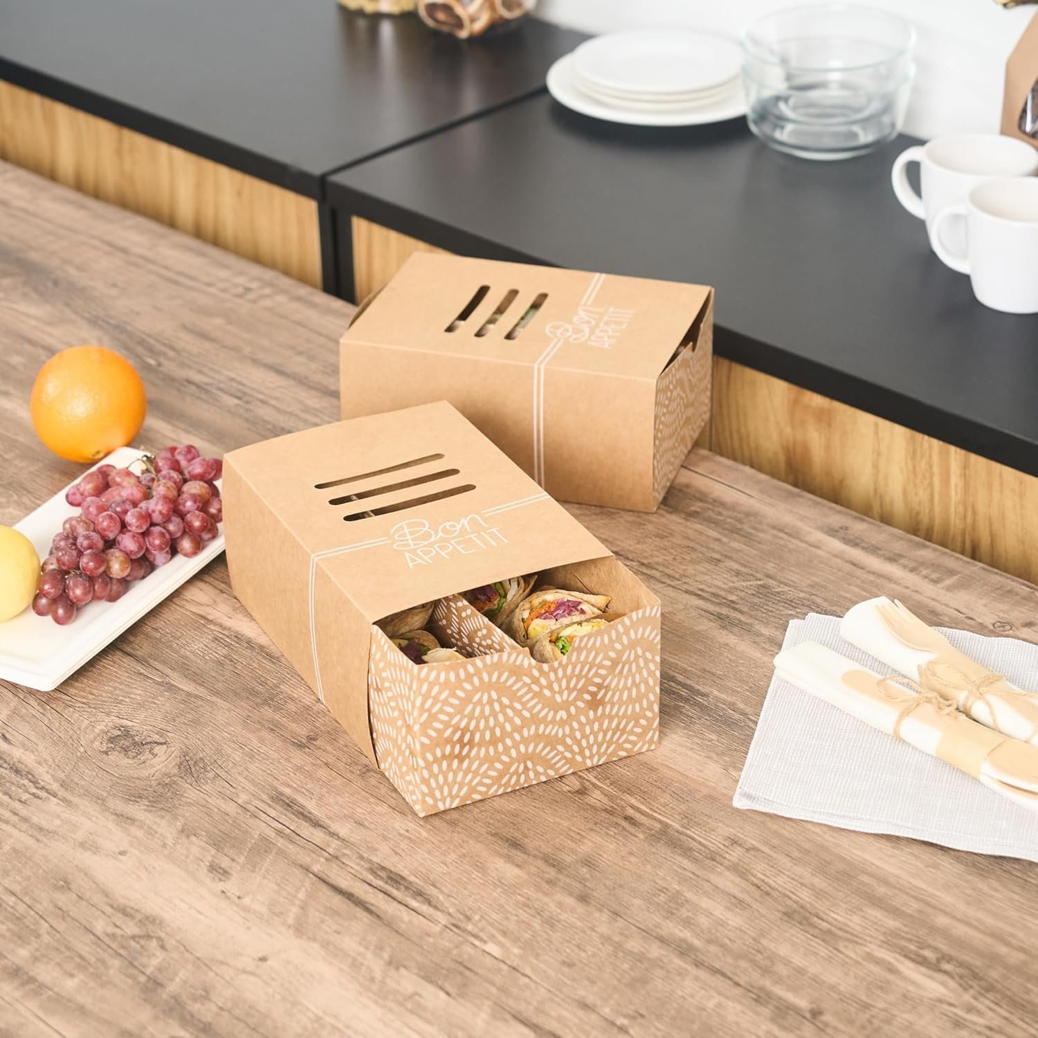 Logo Personalizado Cajas de Cartón para Sándwiches Desechables 100 Unidades 8.3 x 5.7 x 3.7 Pulgadas Marca Blanca Proveedor de Envases Alimentarios Logo Personalizado Cajas de Cartón para Sándwiches Desechables 100 Unidades 8.3 x 5.7 x 3.7 Pulgadas Marca Blanca Proveedor de Envases Alimentarios