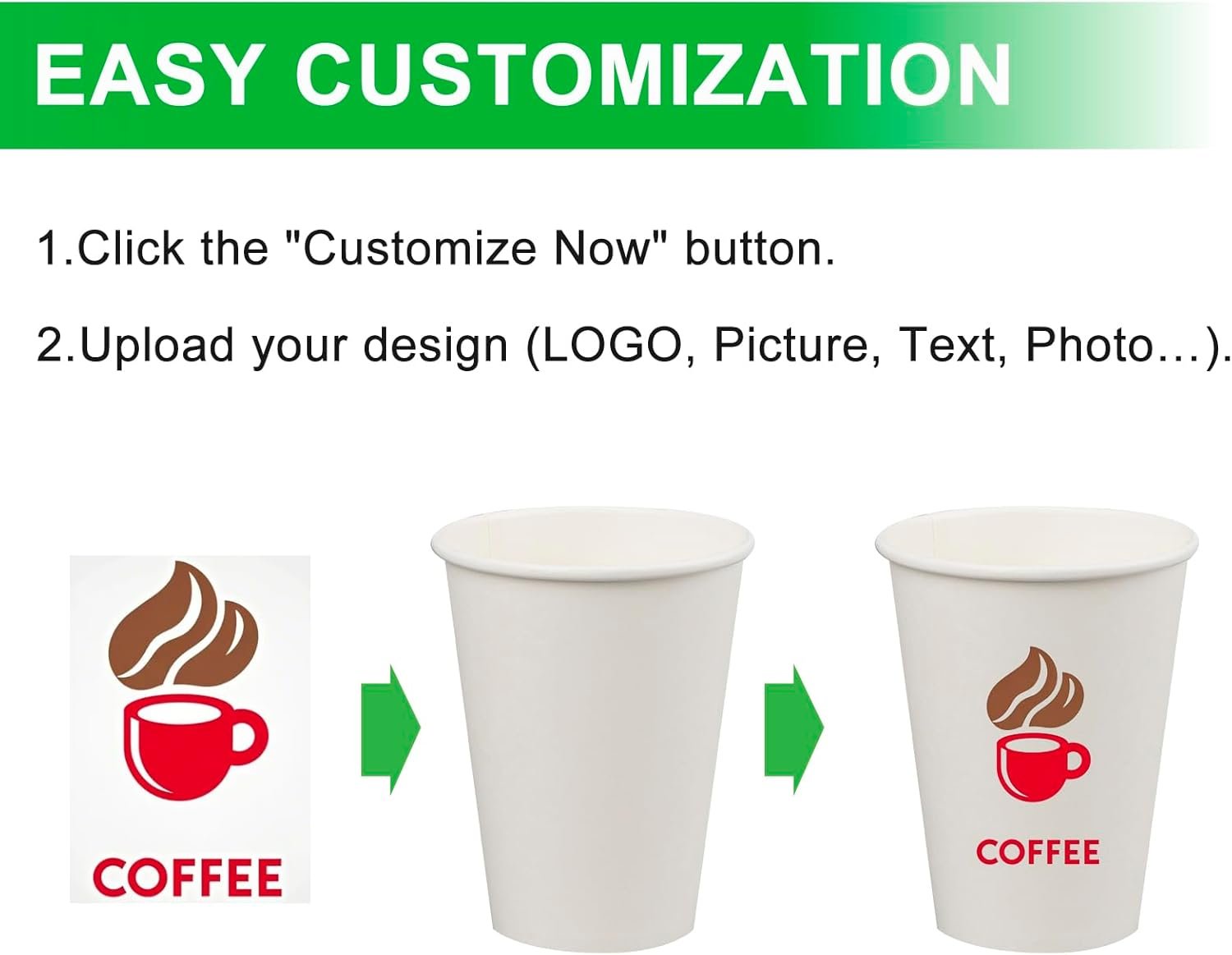 Tazas de papel con logo personalizado, vasos desechables personalizados con foto o texto, tazas de café impresas para eventos de empresa, oficina, cafetería y bodas, disponibles en 8oz, 12oz y 16oz, proveedor de calidad. Tazas de papel con logo personalizado, vasos desechables personalizados con foto o texto, tazas de café impresas para eventos de empresa, oficina, cafetería y bodas, disponibles en 8oz, 12oz y 16oz, proveedor de calidad.