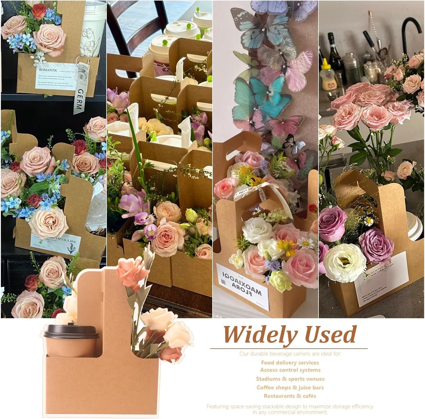 Logo Personalizado 25 Pack Porta Bebidas de 2 Tazas/4 Tazas con Asa (12-30oz) | Bandeja Desechable de Papel para Bebidas Frías y Calientes, Café para Llevar, Entrega y Comida para Llevar | Proveedor de Soportes de Bebidas Logo Personalizado 25 Pack Porta Bebidas de 2 Tazas/4 Tazas con Asa (12-30oz) | Bandeja Desechable de Papel para Bebidas Frías y Calientes, Café para Llevar, Entrega y Comida para Llevar | Proveedor de Soportes de Bebidas