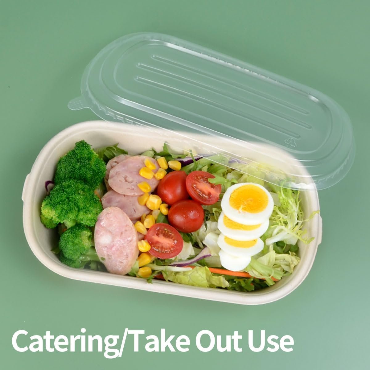Logo Personalizado 50 Pack de Envases Desechables para Preparación de Comidas de 32 oz con Tapa, Contenedores de Papel para llevar, Marca Blanca para Comidas, Sobras (50 Cuencos 50 Tapas) Proveedor