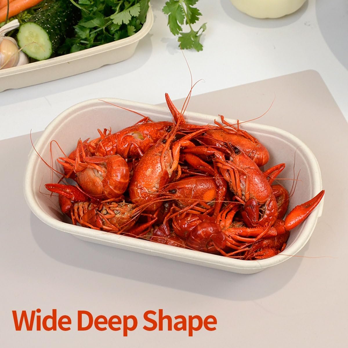 Logo Personalizado 50 Pack de Envases Desechables para Preparación de Comidas de 32 oz con Tapa, Contenedores de Papel para llevar, Marca Blanca para Comidas, Sobras (50 Cuencos 50 Tapas) Proveedor