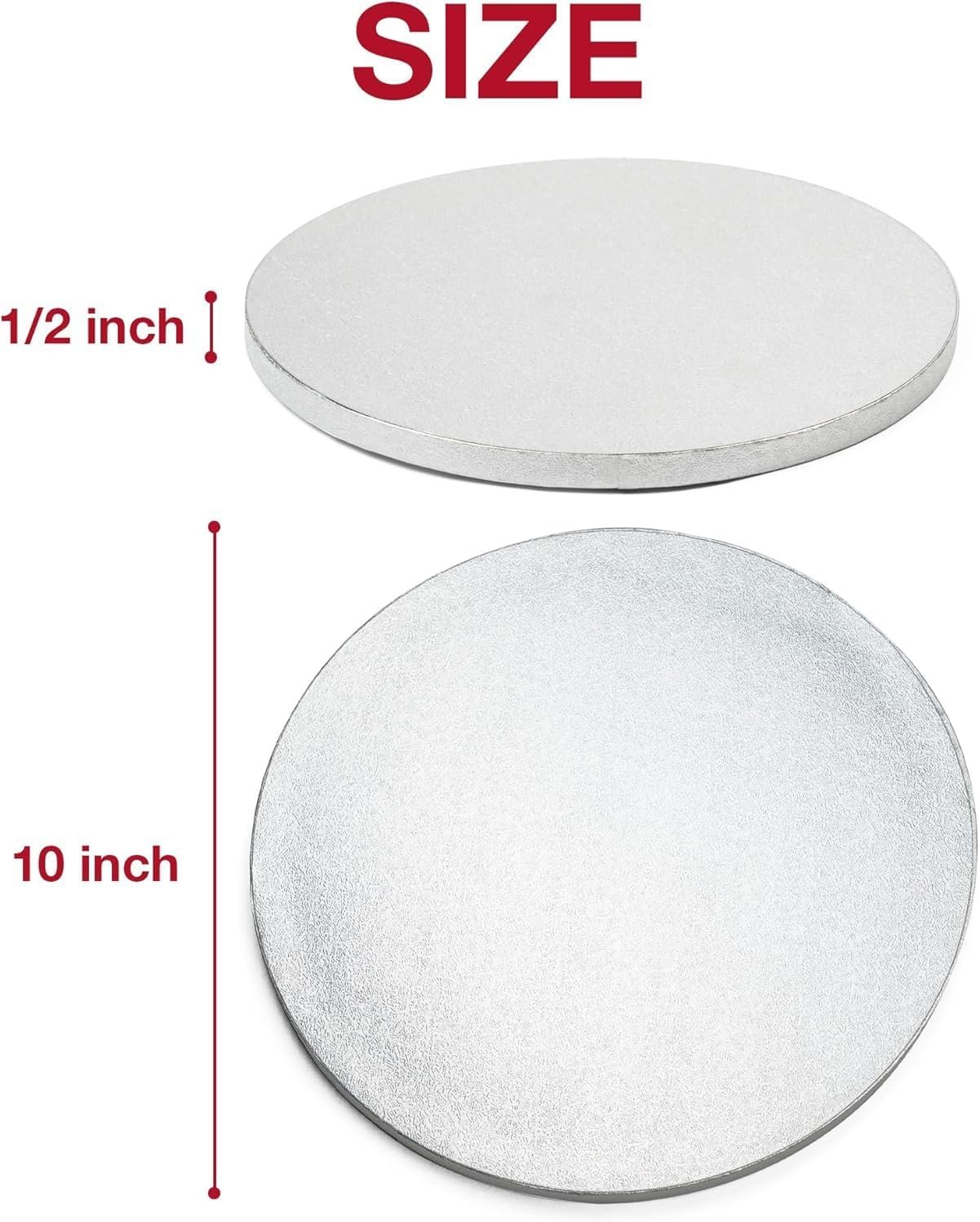 Logo Personalizado Caja de Pasteles Blanca de 10 Pulgadas con Tapa y Base de 1/2 Pulgada, Combo de Contenedor Desechable para Pastelería (10x10x8”) y Marca Blanca del Proveedor.