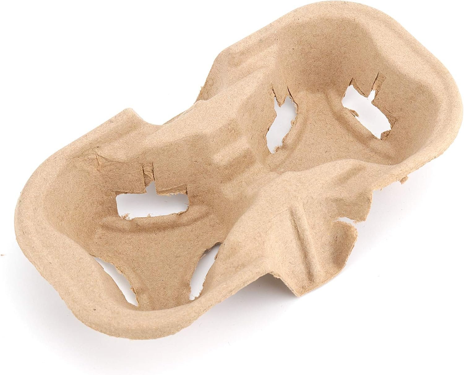 Logo Personalizado 100 bolsas de transportador de bebidas de pulpa de 2 tazas, portacopas desechable para bebidas frías o calientes, ideal para cafeterías, tiendas para llevar, restaurantes y bares de jugos, Fabricante.