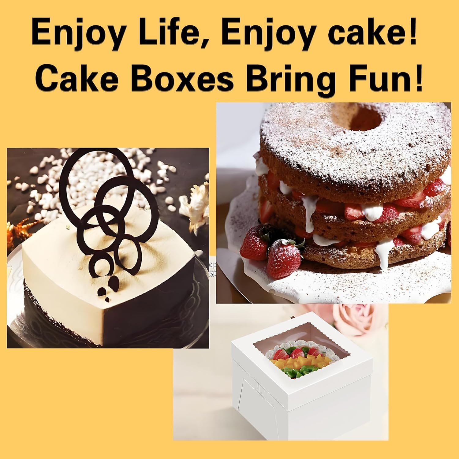 Cajas de Pastel de 12 Pulgadas con Logo Personalizado, Pack de 20 (10 cajas y 10 bases), Cajas Blancas de 12X12X8 Pulgadas con Ventana para Pasteles, Galletas, Postres, Tartas, Bodas y Cumpleaños, Marca Blanca de Proveedor. Cajas de Pastel de 12 Pulgadas con Logo Personalizado, Pack de 20 (10 cajas y 10 bases), Cajas Blancas de 12X12X8 Pulgadas con Ventana para Pasteles, Galletas, Postres, Tartas, Bodas y Cumpleaños, Marca Blanca de Proveedor.