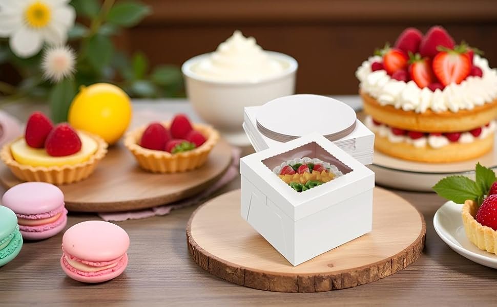 Cajas de Pastel de 12 Pulgadas con Logo Personalizado, Pack de 20 (10 cajas y 10 bases), Cajas Blancas de 12X12X8 Pulgadas con Ventana para Pasteles, Galletas, Postres, Tartas, Bodas y Cumpleaños, Marca Blanca de Proveedor. Cajas de Pastel de 12 Pulgadas con Logo Personalizado, Pack de 20 (10 cajas y 10 bases), Cajas Blancas de 12X12X8 Pulgadas con Ventana para Pasteles, Galletas, Postres, Tartas, Bodas y Cumpleaños, Marca Blanca de Proveedor.