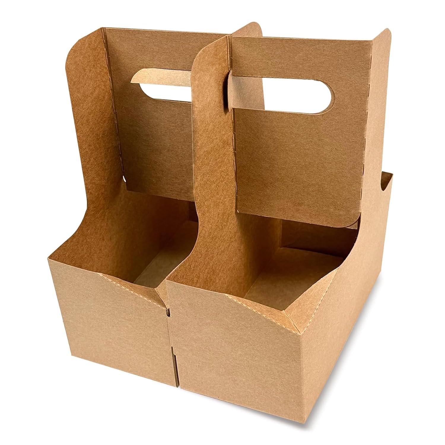 Logo Personalizado 50 Pack Porta Bebidas Kraft de 2 Tazas con Asa, Soporte desechable para Taza de Café de 2 o 4 Tazas, Ideal para Entregas de Alimentos y Cafés, Proveedor de Envases Logo Personalizado 50 Pack Porta Bebidas Kraft de 2 Tazas con Asa, Soporte desechable para Taza de Café de 2 o 4 Tazas, Ideal para Entregas de Alimentos y Cafés, Proveedor de Envases