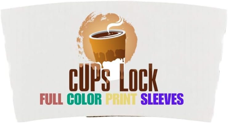 Tazas desechables de papel con mangas blancas y impresión a todo color personalizada para tazas de 12-20 oz, 100 piezas - Proveedor de Marca Blanca