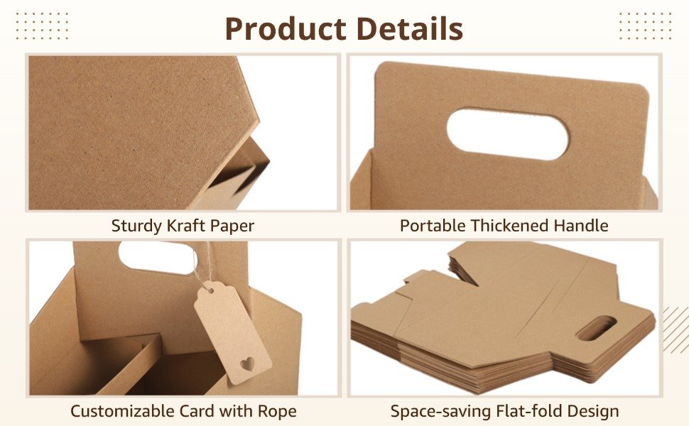 Sets de 50 portavasos desechables con asa y logotipo personalizado, soporte de cartón para tazas de café, portavasos para llevar bebidas frías y calientes con tarjetas y cuerdas, ideal para marca blanca y suministrado por nuestro fabricante.