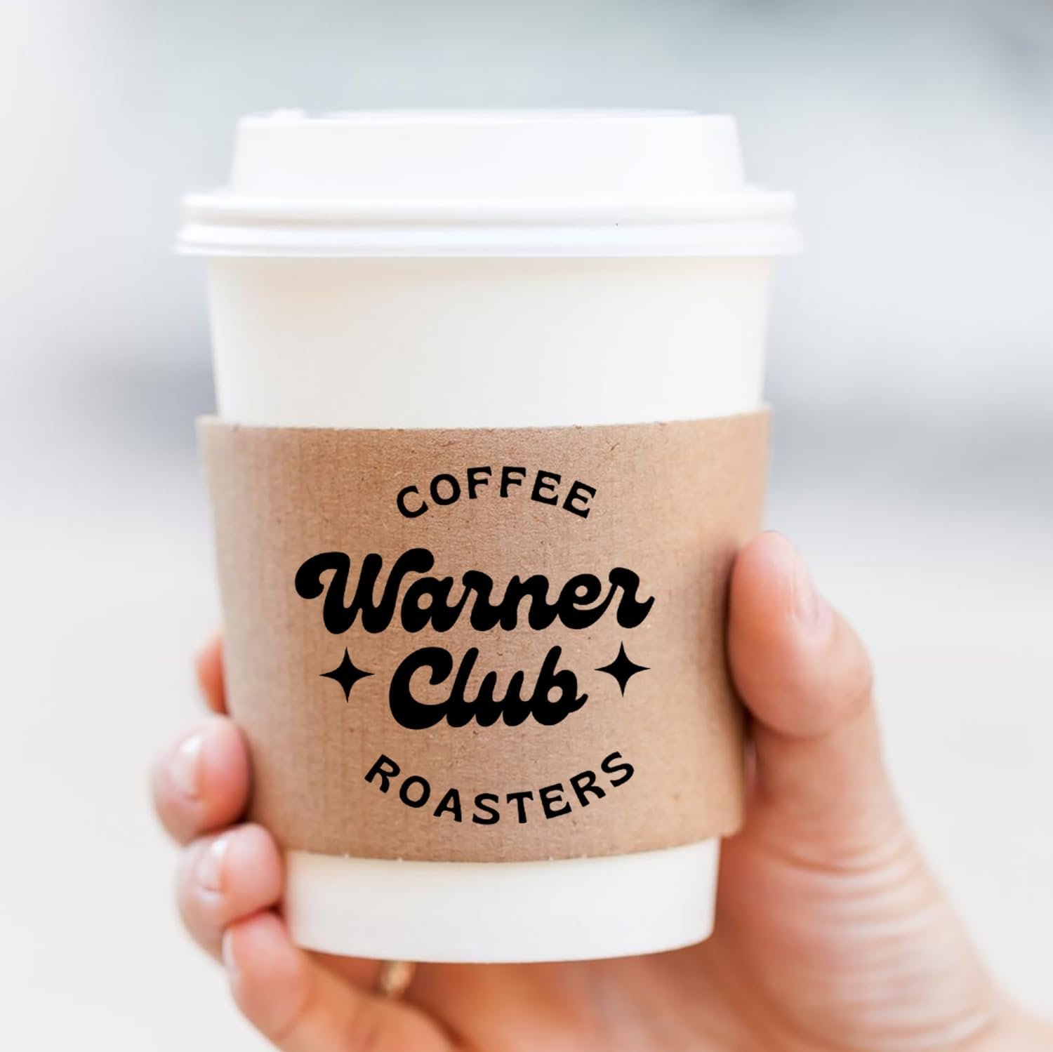 Logotipo Personalizado 50 Mangas de Papel para Tazas de Café Desechables con Lids y Mangas de Kraft Tazas de Café con Marca Blanca de Fábrica