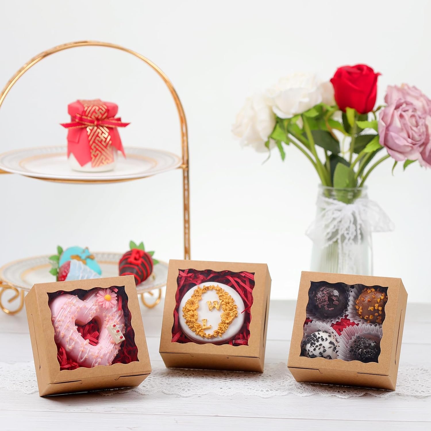 Logo Personalizado Cajas de Repostería Pequeñas 40 Pack 4x4x2 Pulgadas para Galletas Mini Bundt Cake Cajas de Pastel Cajas de Pie Empaque de Canela Roll Chocolate Truffle Proveedor. Logo Personalizado Cajas de Repostería Pequeñas 40 Pack 4x4x2 Pulgadas para Galletas Mini Bundt Cake Cajas de Pastel Cajas de Pie Empaque de Canela Roll Chocolate Truffle Proveedor.