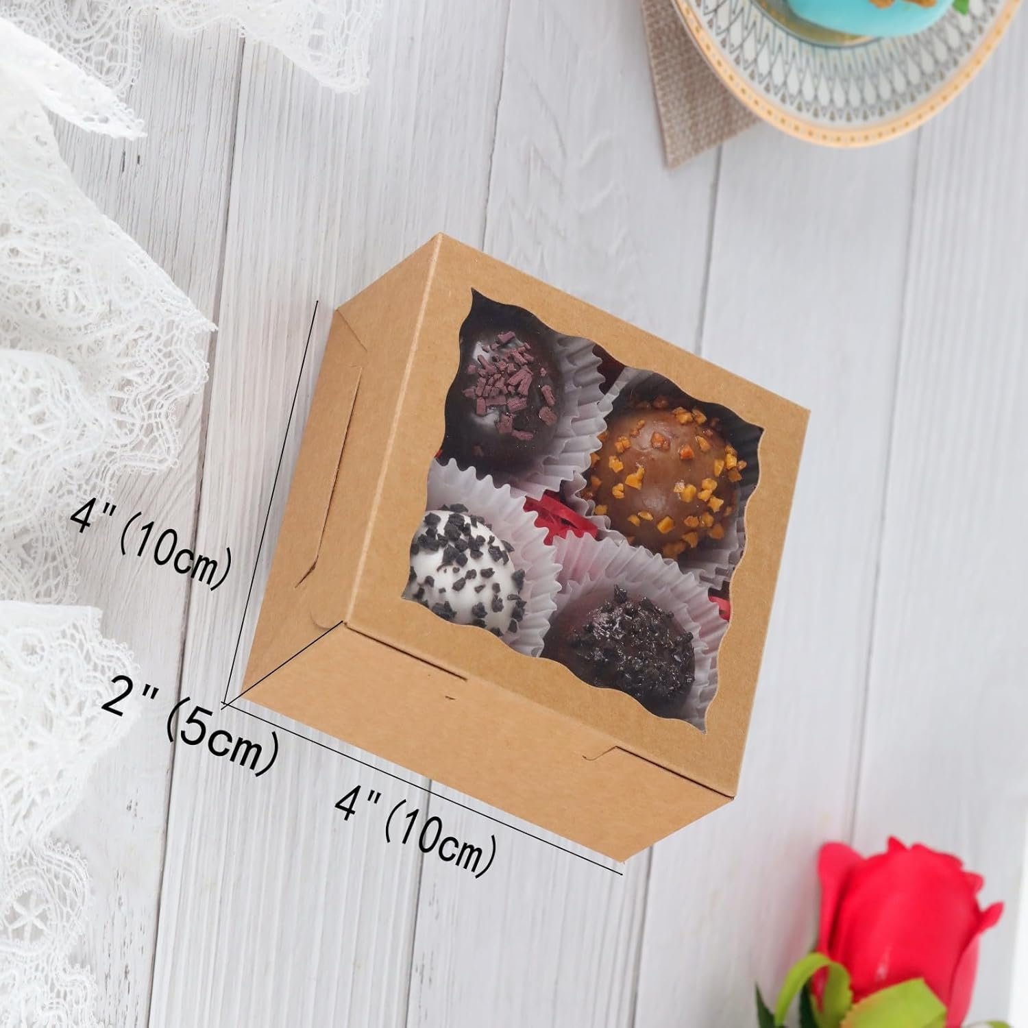 Logo Personalizado Cajas de Repostería Pequeñas 40 Pack 4x4x2 Pulgadas para Galletas Mini Bundt Cake Cajas de Pastel Cajas de Pie Empaque de Canela Roll Chocolate Truffle Proveedor. Logo Personalizado Cajas de Repostería Pequeñas 40 Pack 4x4x2 Pulgadas para Galletas Mini Bundt Cake Cajas de Pastel Cajas de Pie Empaque de Canela Roll Chocolate Truffle Proveedor.