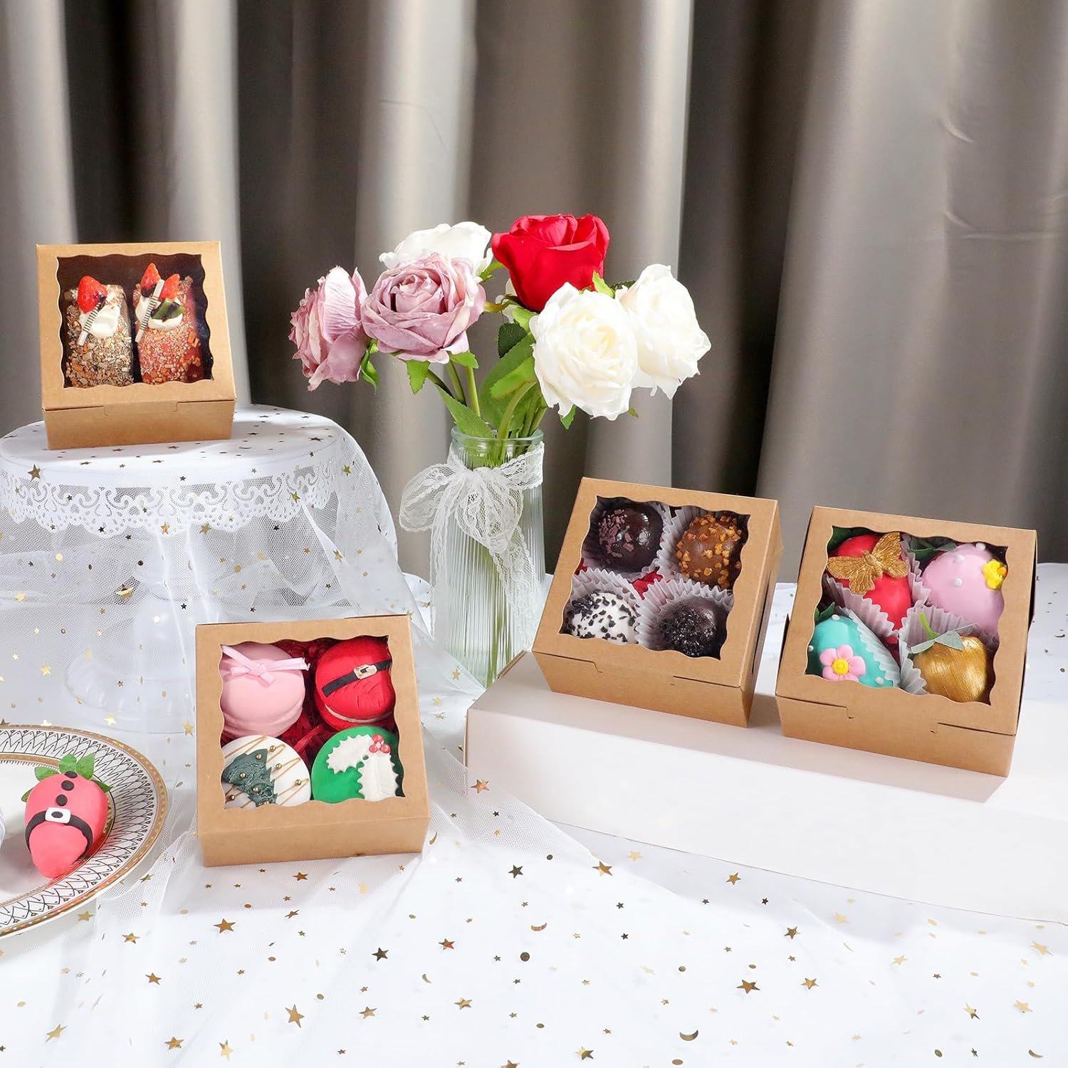 Logo Personalizado Cajas de Repostería Pequeñas 40 Pack 4x4x2 Pulgadas para Galletas Mini Bundt Cake Cajas de Pastel Cajas de Pie Empaque de Canela Roll Chocolate Truffle Proveedor. Logo Personalizado Cajas de Repostería Pequeñas 40 Pack 4x4x2 Pulgadas para Galletas Mini Bundt Cake Cajas de Pastel Cajas de Pie Empaque de Canela Roll Chocolate Truffle Proveedor.