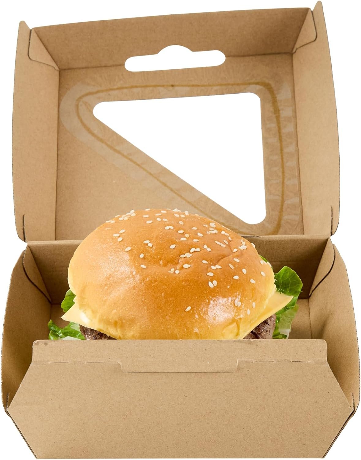 Logo Personalizado Caja de Comida desechable 100 Unidades 5.41 x 5.5 x 2.63 Pulgadas Kraft Corrugado Resistente a Grasas para Hamburguesas y Sándwiches, Proveedor de Marca Blanca. Logo Personalizado Caja de Comida desechable 100 Unidades 5.41 x 5.5 x 2.63 Pulgadas Kraft Corrugado Resistente a Grasas para Hamburguesas y Sándwiches, Proveedor de Marca Blanca.