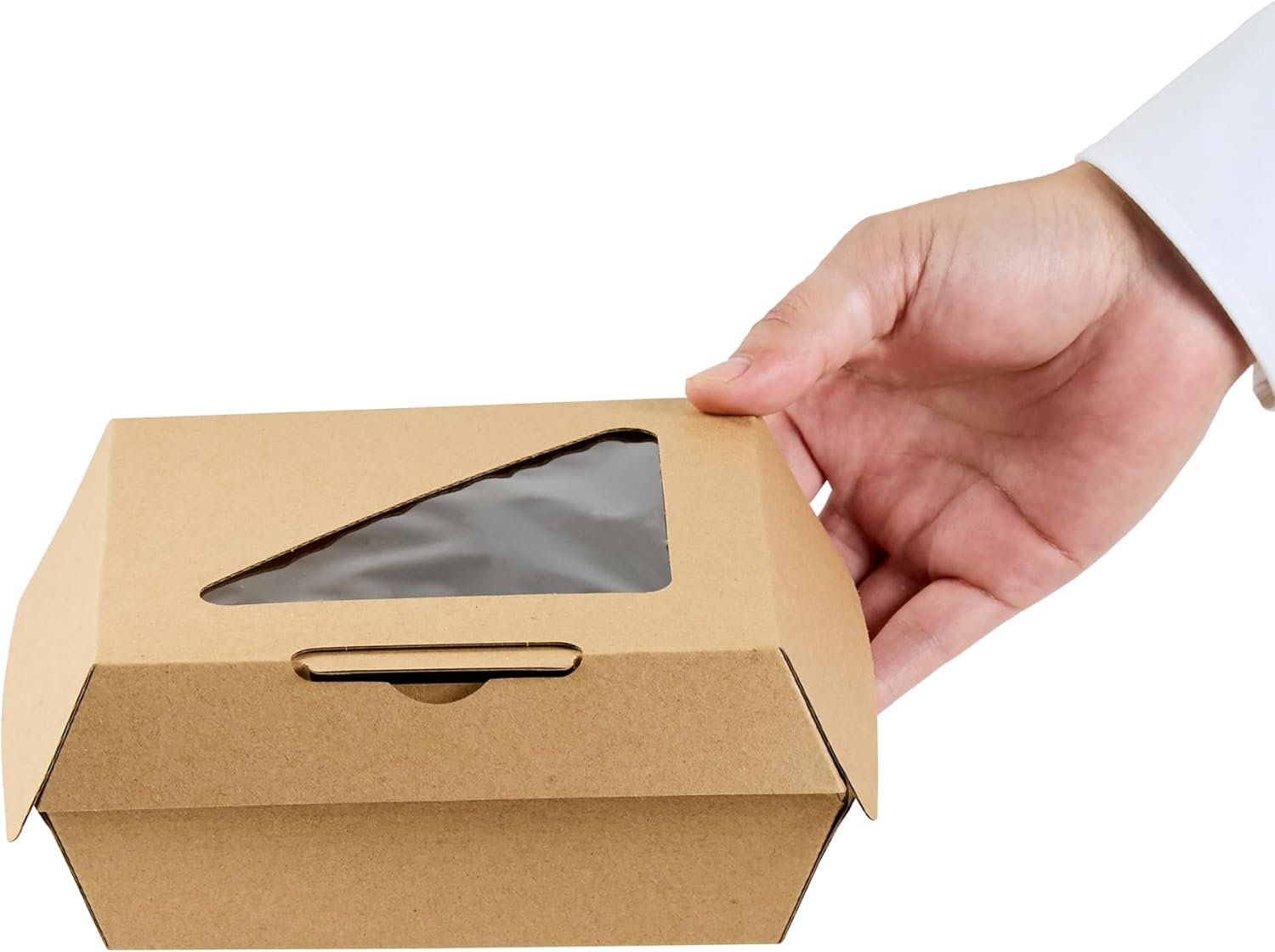 Logo Personalizado Caja de Comida desechable 100 Unidades 5.41 x 5.5 x 2.63 Pulgadas Kraft Corrugado Resistente a Grasas para Hamburguesas y Sándwiches, Proveedor de Marca Blanca. Logo Personalizado Caja de Comida desechable 100 Unidades 5.41 x 5.5 x 2.63 Pulgadas Kraft Corrugado Resistente a Grasas para Hamburguesas y Sándwiches, Proveedor de Marca Blanca.
