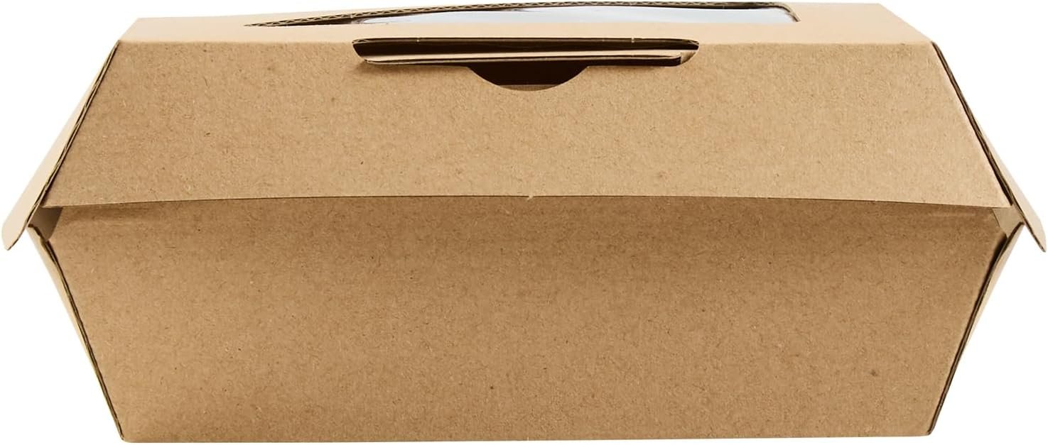 Logo Personalizado Caja de Comida desechable 100 Unidades 5.41 x 5.5 x 2.63 Pulgadas Kraft Corrugado Resistente a Grasas para Hamburguesas y Sándwiches, Proveedor de Marca Blanca. Logo Personalizado Caja de Comida desechable 100 Unidades 5.41 x 5.5 x 2.63 Pulgadas Kraft Corrugado Resistente a Grasas para Hamburguesas y Sándwiches, Proveedor de Marca Blanca.
