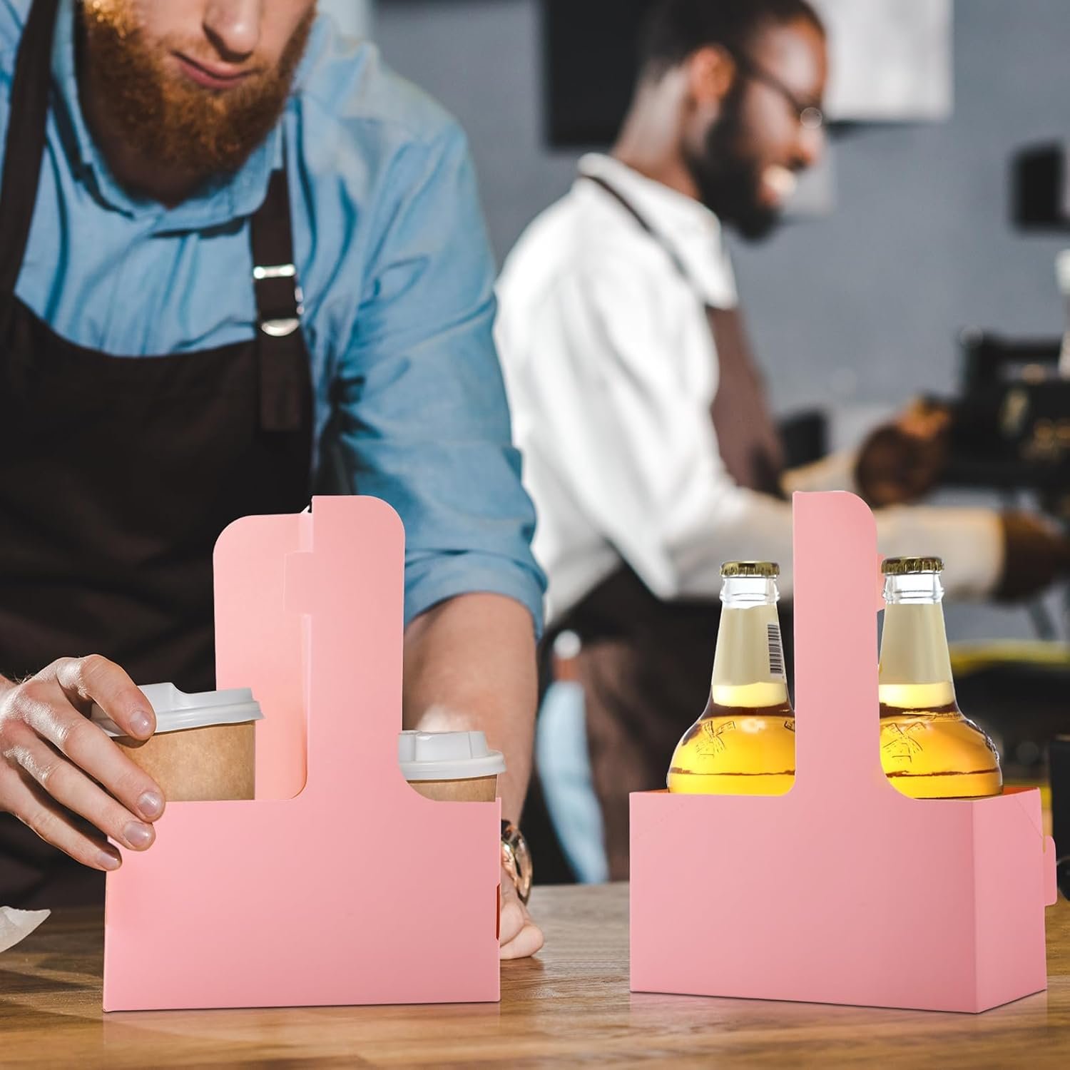 Logo Personalizado Porta Bebidas de Cartón 60 Pcs 2 Tazas con Asa 6.9 x 3.2 x 8.9 Pulgadas para Bebidas Calientes y Frías para Cafés y Restaurantes Marca Blanca Proveedor de Entregas de Alimentos Logo Personalizado Porta Bebidas de Cartón 60 Pcs 2 Tazas con Asa 6.9 x 3.2 x 8.9 Pulgadas para Bebidas Calientes y Frías para Cafés y Restaurantes Marca Blanca Proveedor de Entregas de Alimentos