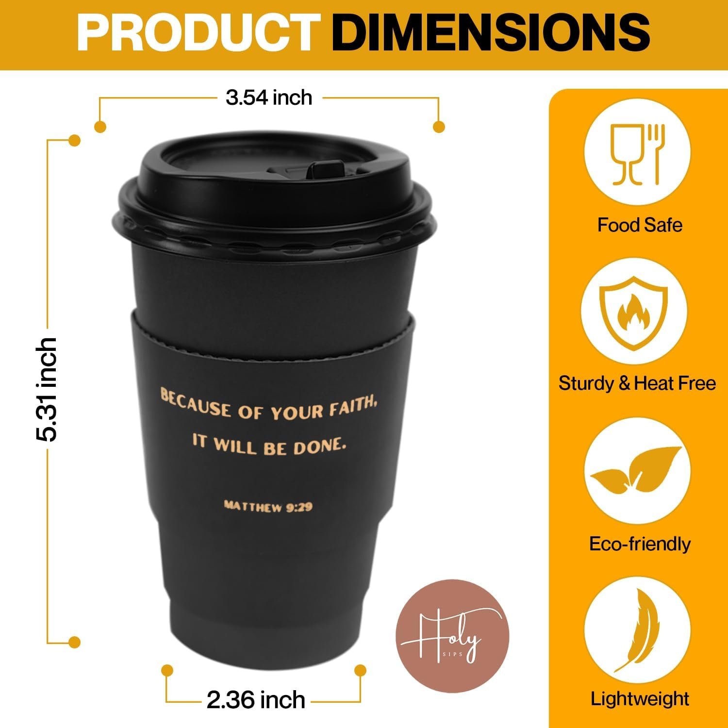 Tazas desechables de 16 oz con versos bíblicos, tazas de café motivacionales cristianas y católicas, con tapa y mangas, marca blanca, personalizadas con logo, Proveedor de tazas aisladas de doble pared. Tazas desechables de 16 oz con versos bíblicos, tazas de café motivacionales cristianas y católicas, con tapa y mangas, marca blanca, personalizadas con logo, Proveedor de tazas aisladas de doble pared.