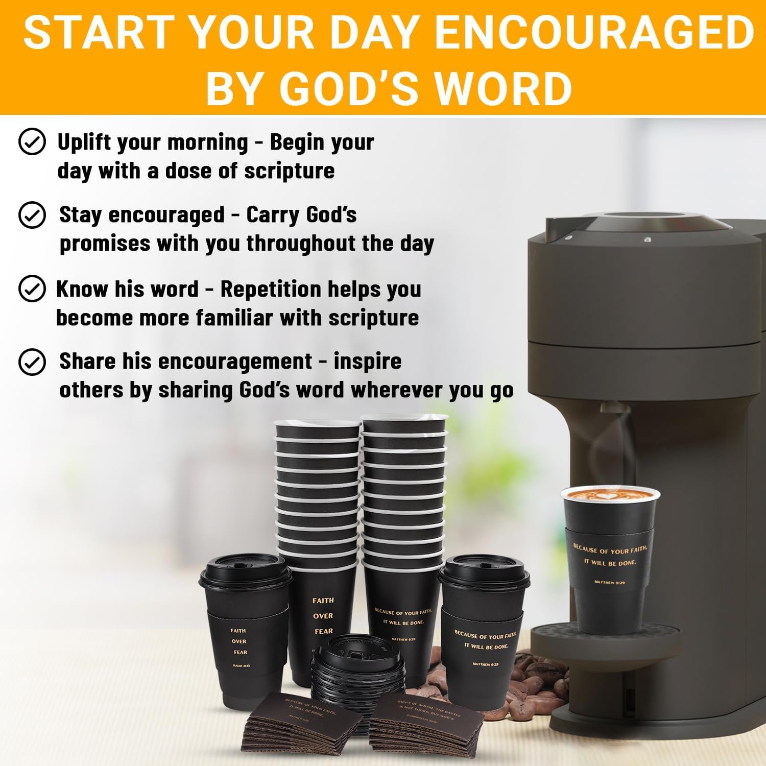 Tazas desechables de 16 oz con versos bíblicos, tazas de café motivacionales cristianas y católicas, con tapa y mangas, marca blanca, personalizadas con logo, Proveedor de tazas aisladas de doble pared. Tazas desechables de 16 oz con versos bíblicos, tazas de café motivacionales cristianas y católicas, con tapa y mangas, marca blanca, personalizadas con logo, Proveedor de tazas aisladas de doble pared.