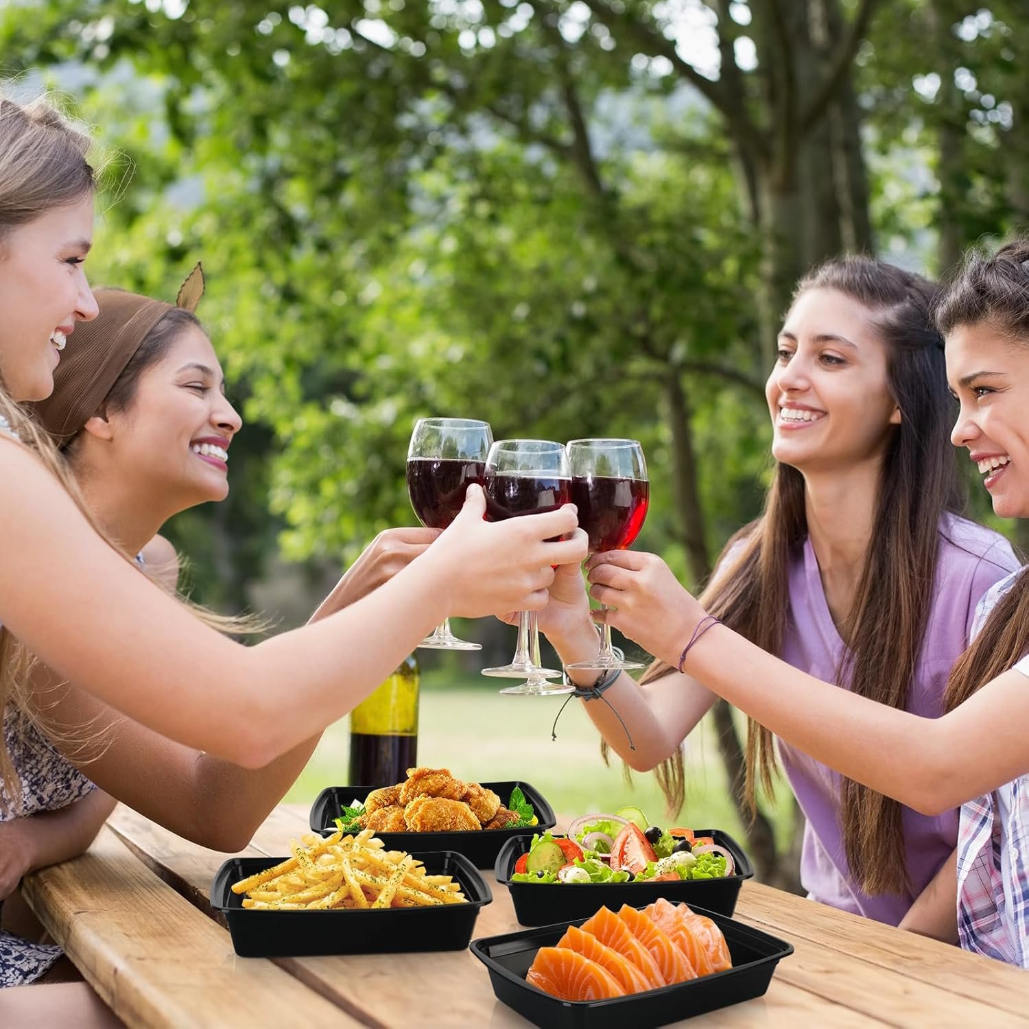 Contenedores de Comida Desechables 38oz 50 Pack con Tapa, Aptos para Microondas/Lavavajillas/Freezer, Marca Blanca con Logo Personalizado, Proveedor de Envases Plásticos.